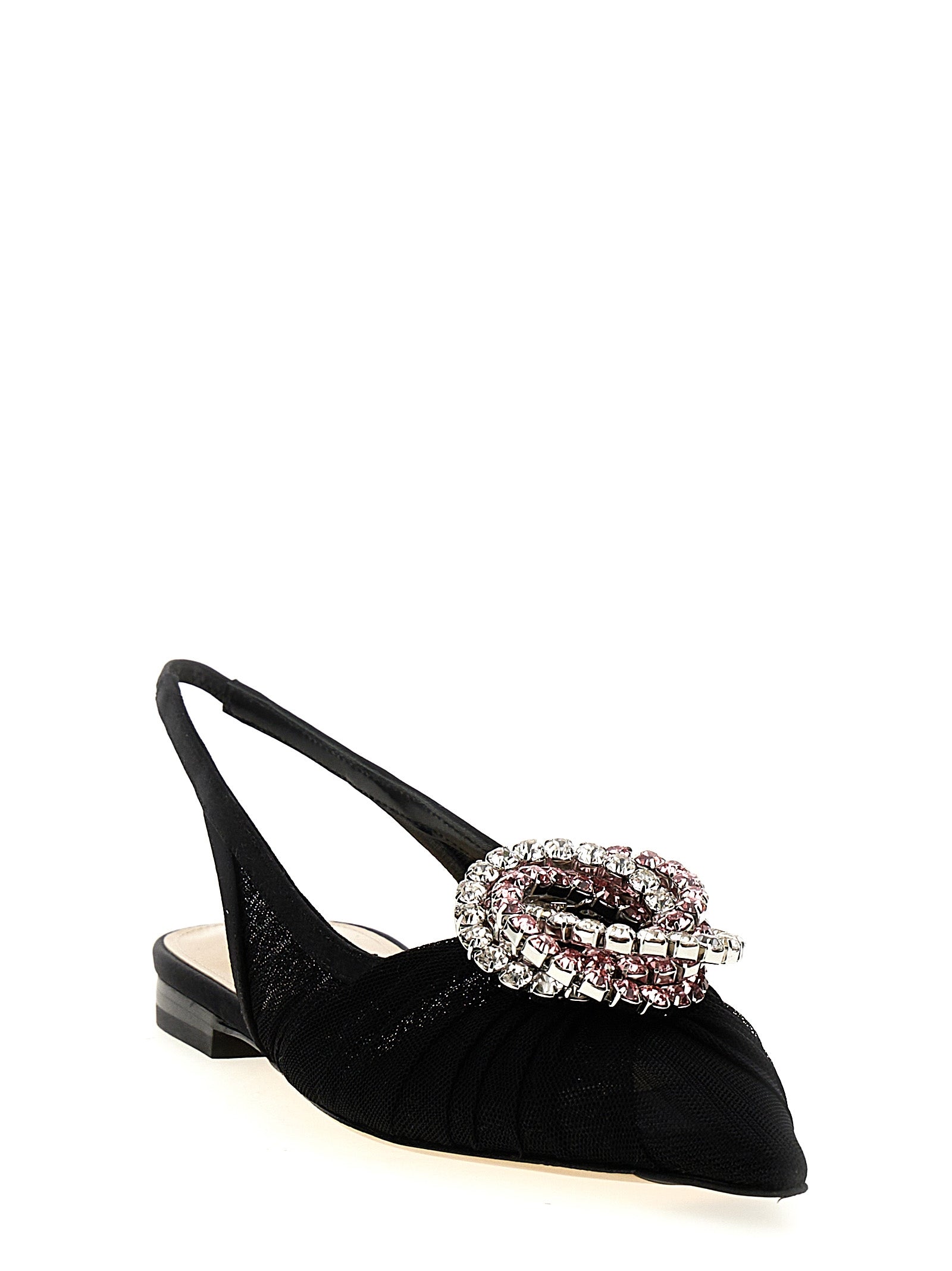 MACH & MACH Schwarze Ballerinas aus Polyamid