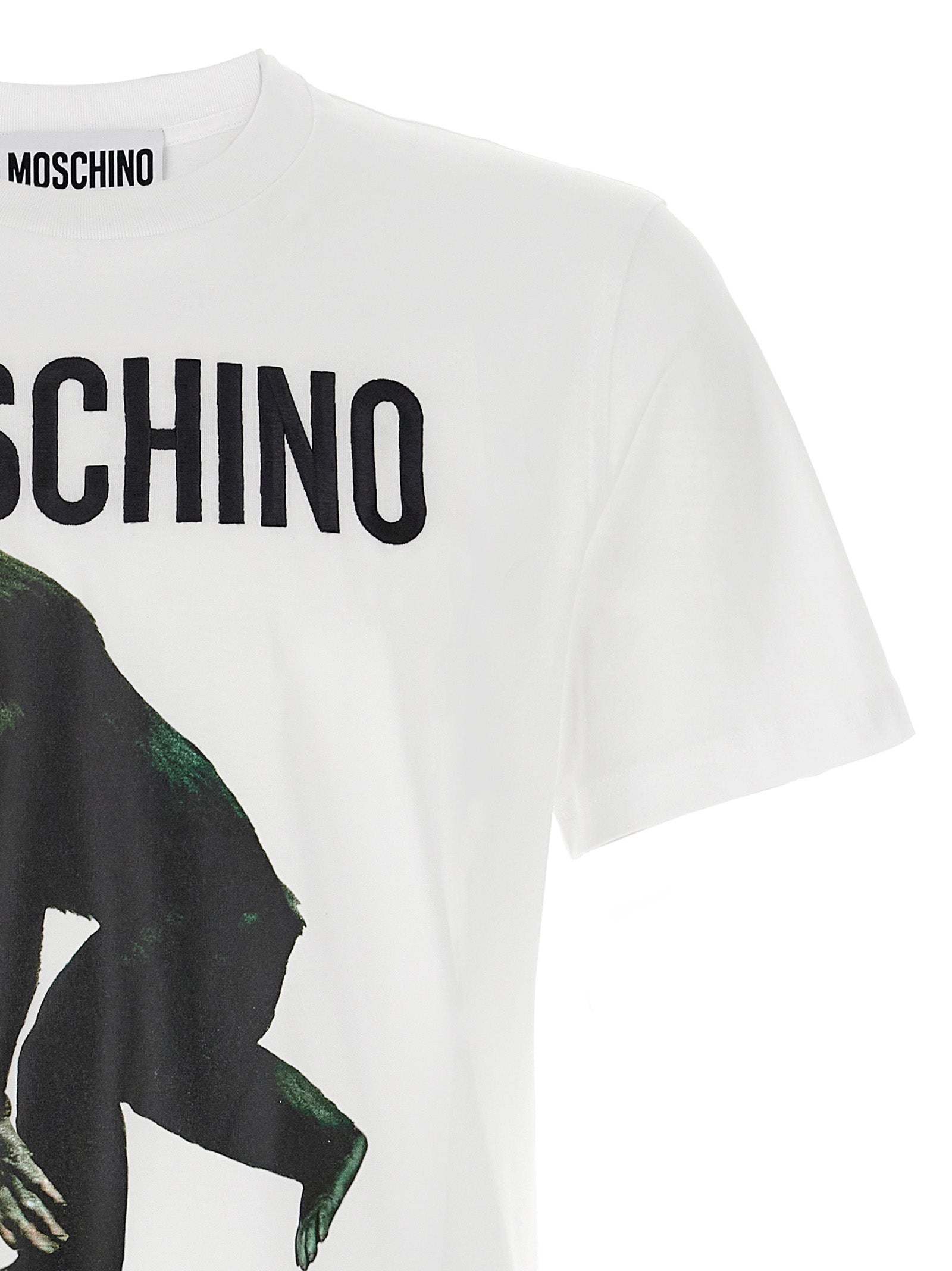 Moschino Weißes Baumwoll-T-Shirt