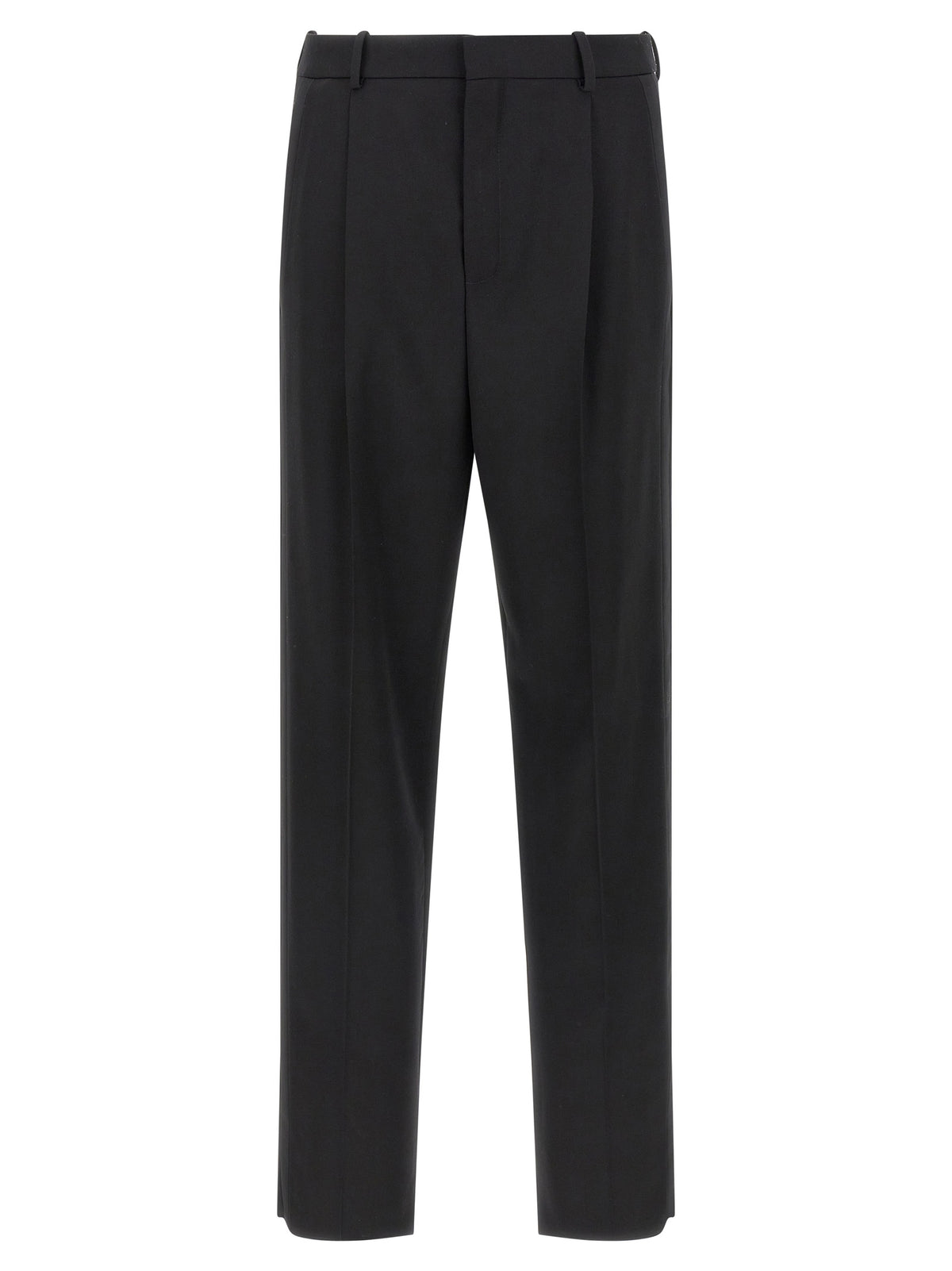 Saint Laurent Schwarze Wollhose