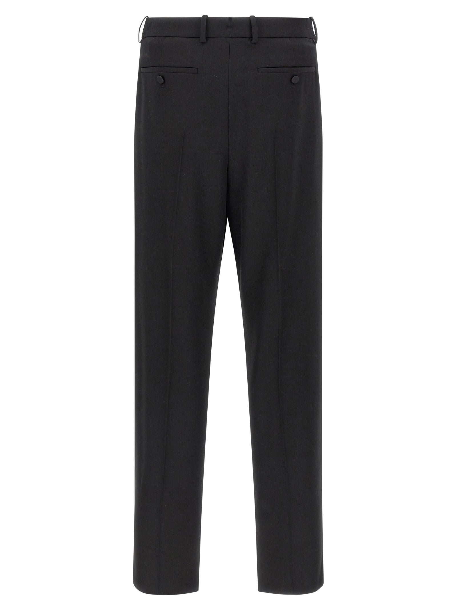 Saint Laurent Schwarze Wollhose