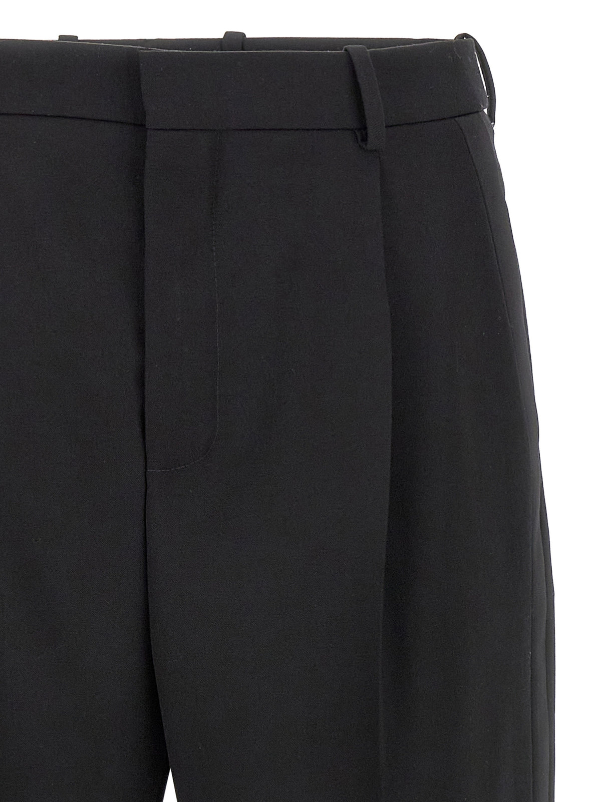 Saint Laurent Schwarze Wollhose