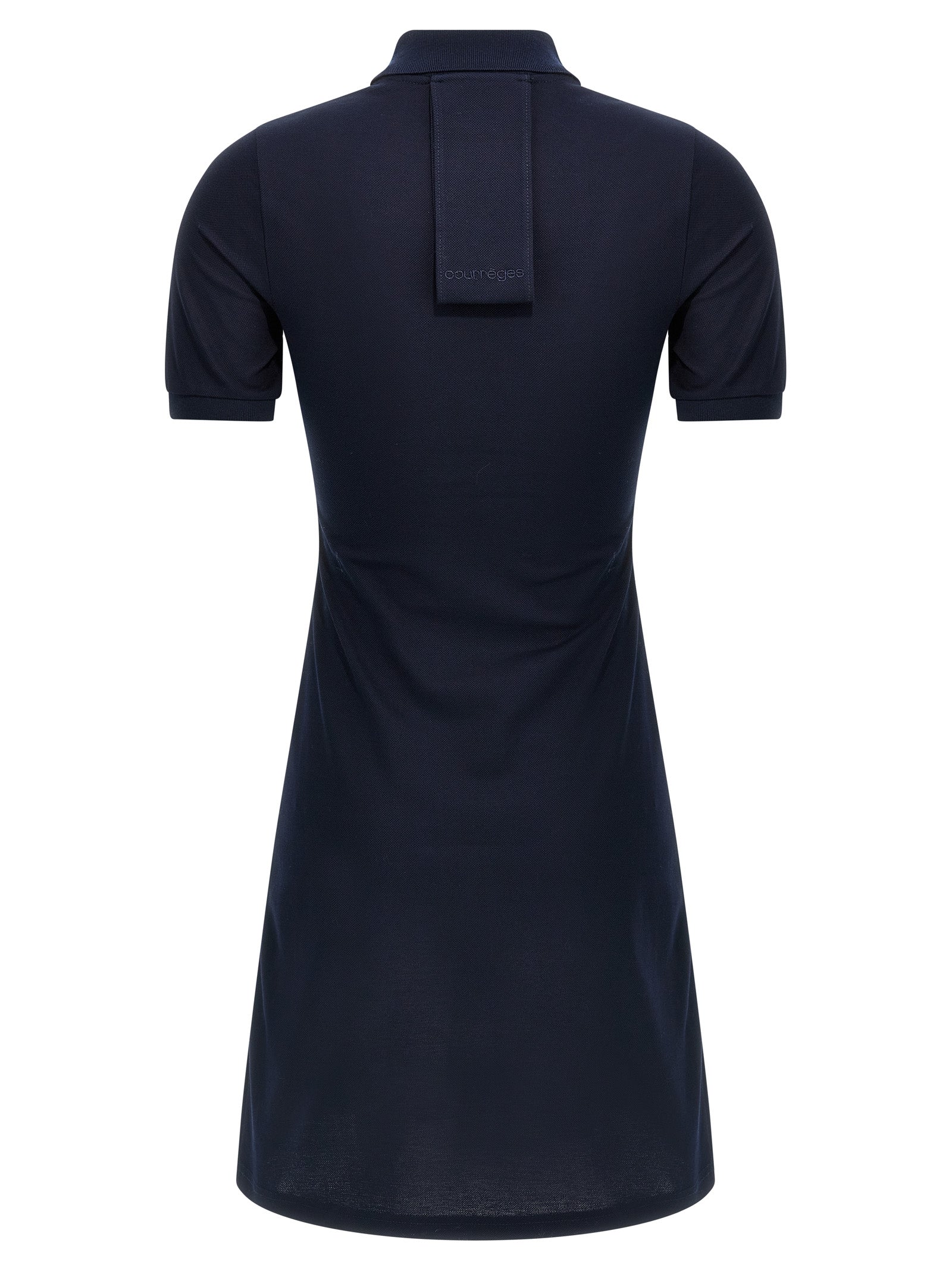Courrèges Kurzes blaues Baumwollkleid