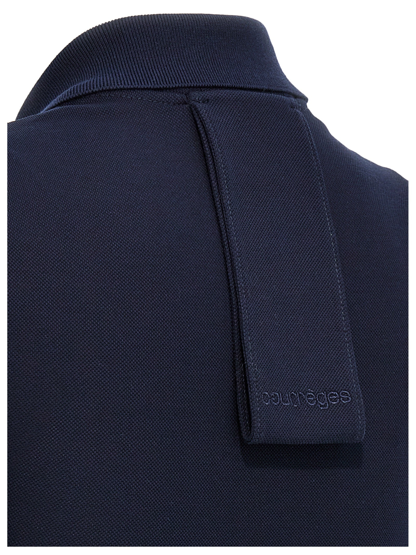 Courrèges Kurzes blaues Baumwollkleid