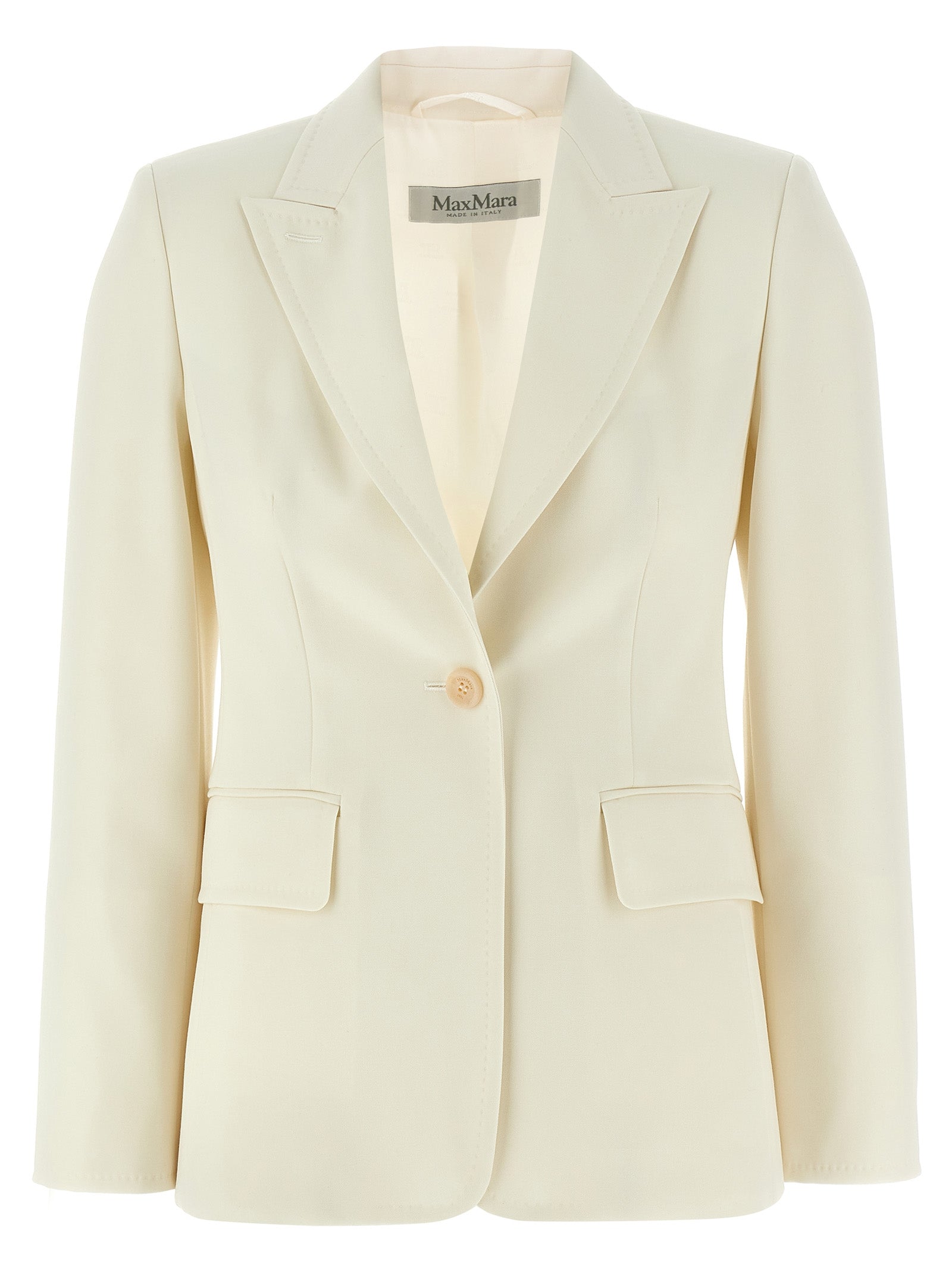 Max Mara Weißer Blazer aus reiner Schurwolle