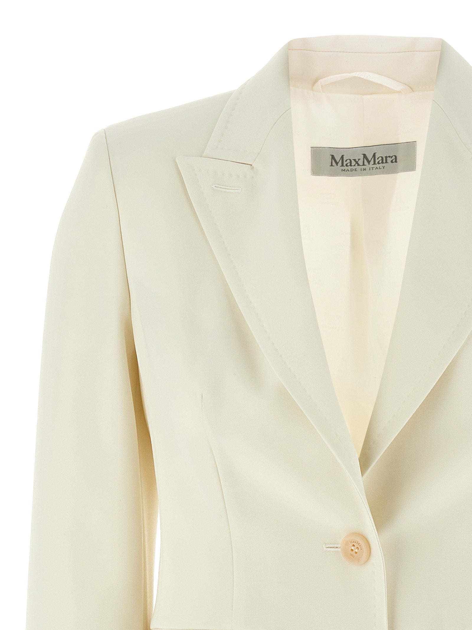 Max Mara Weißer Blazer aus reiner Schurwolle