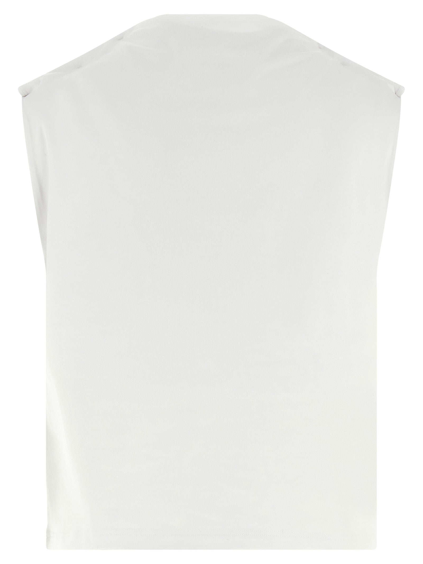 Armarium Weißes ärmelloses Baumwoll-T-Shirt