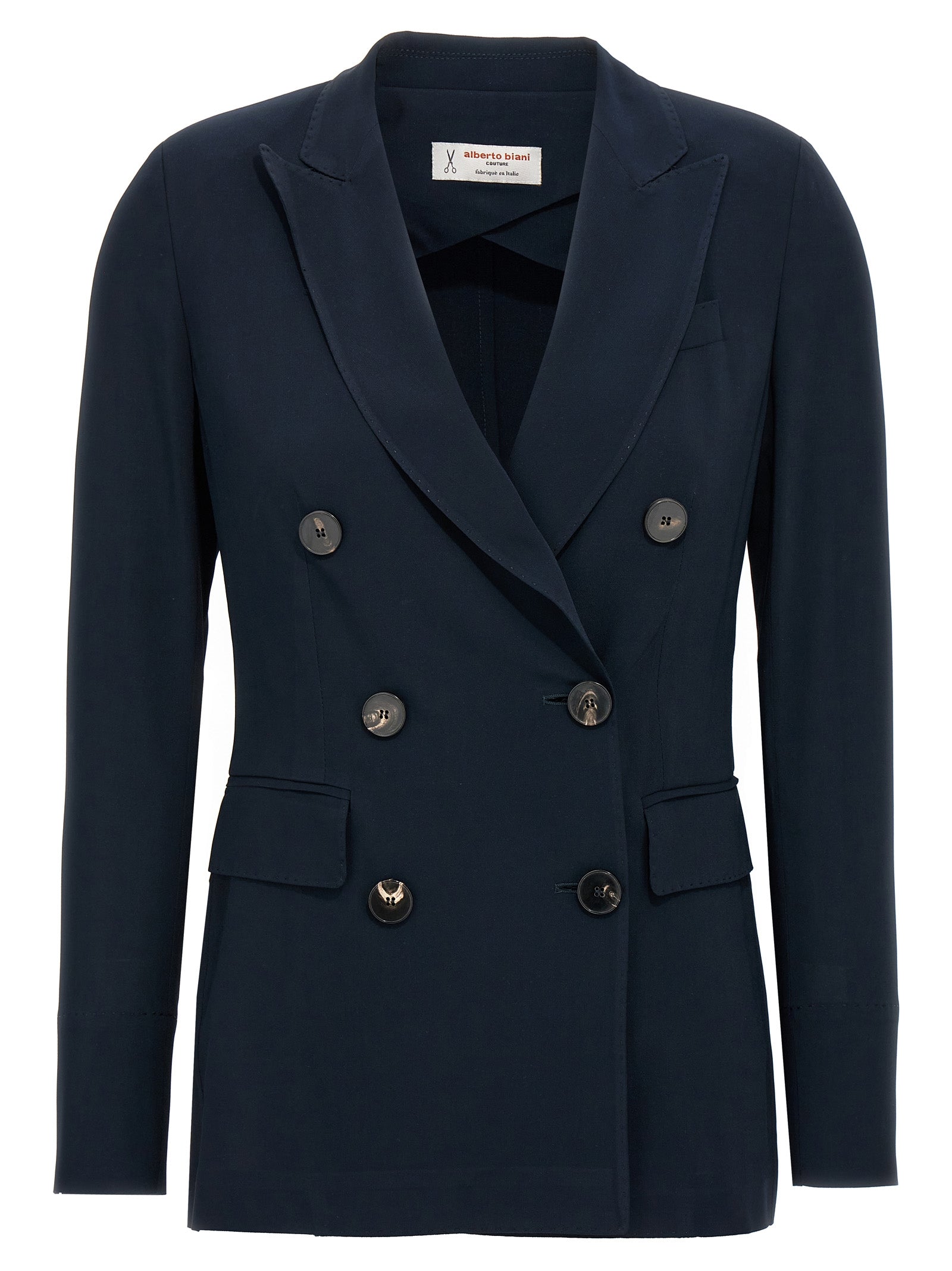 Alberto Biani Blauer Viskose-Blazer