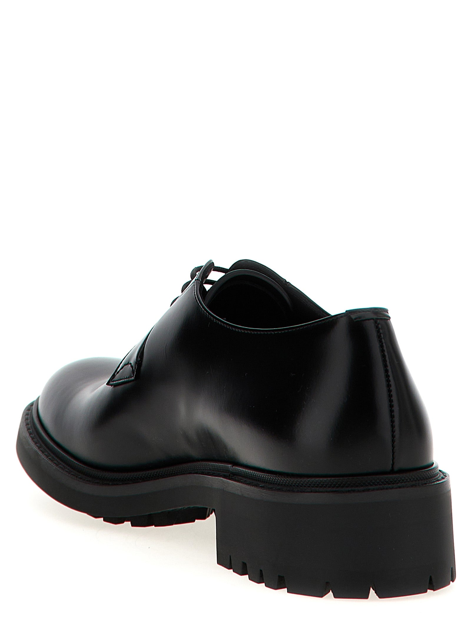 Saint Laurent Schwarze Oxford- und Derby-Schuhe aus Lammleder