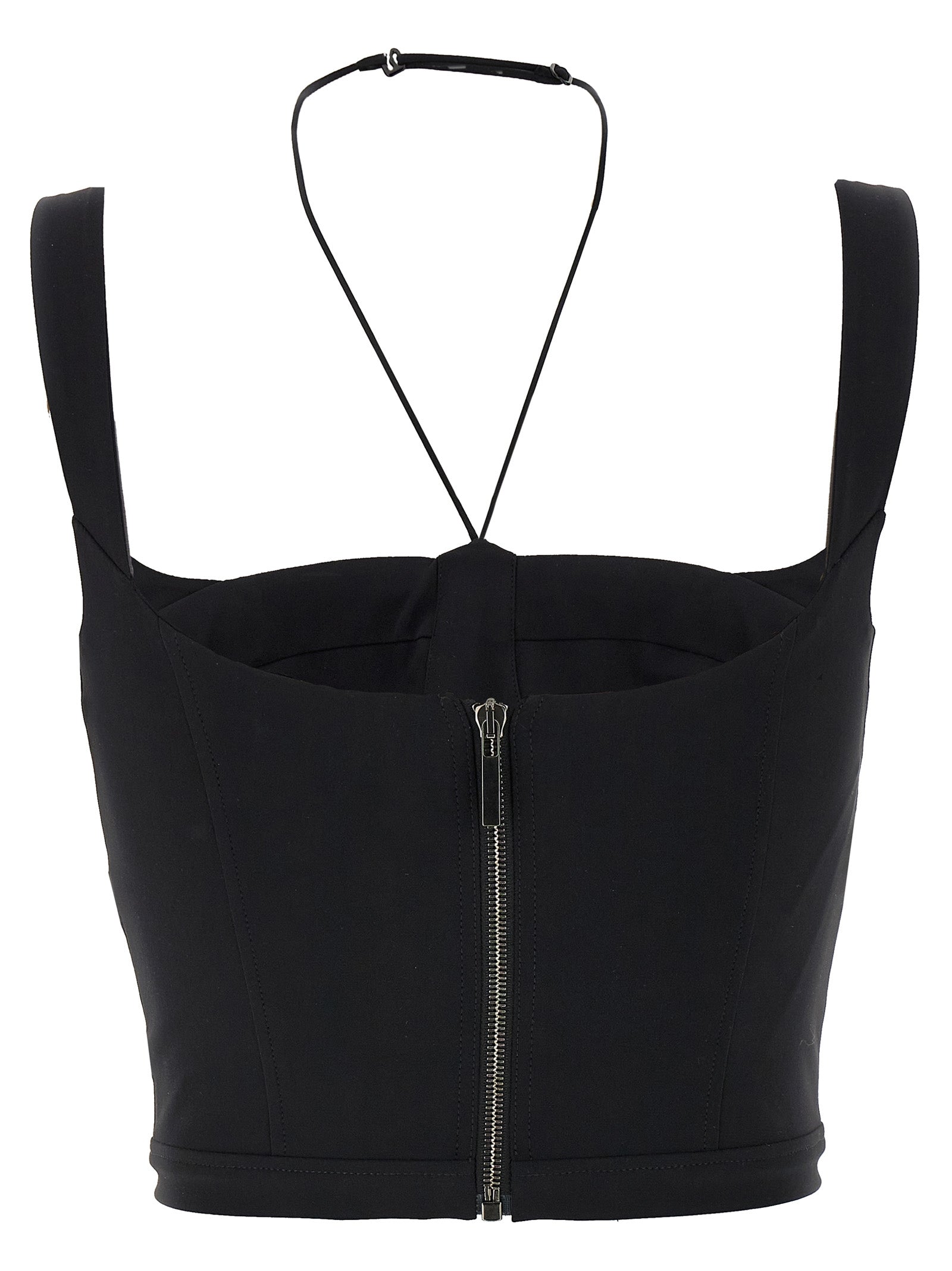 Nensi Dojaka Schwarze Polyamid-Tanktops
