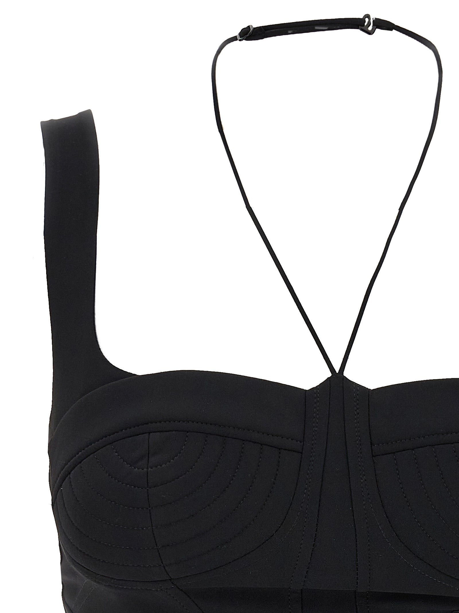 Nensi Dojaka Schwarze Polyamid-Tanktops
