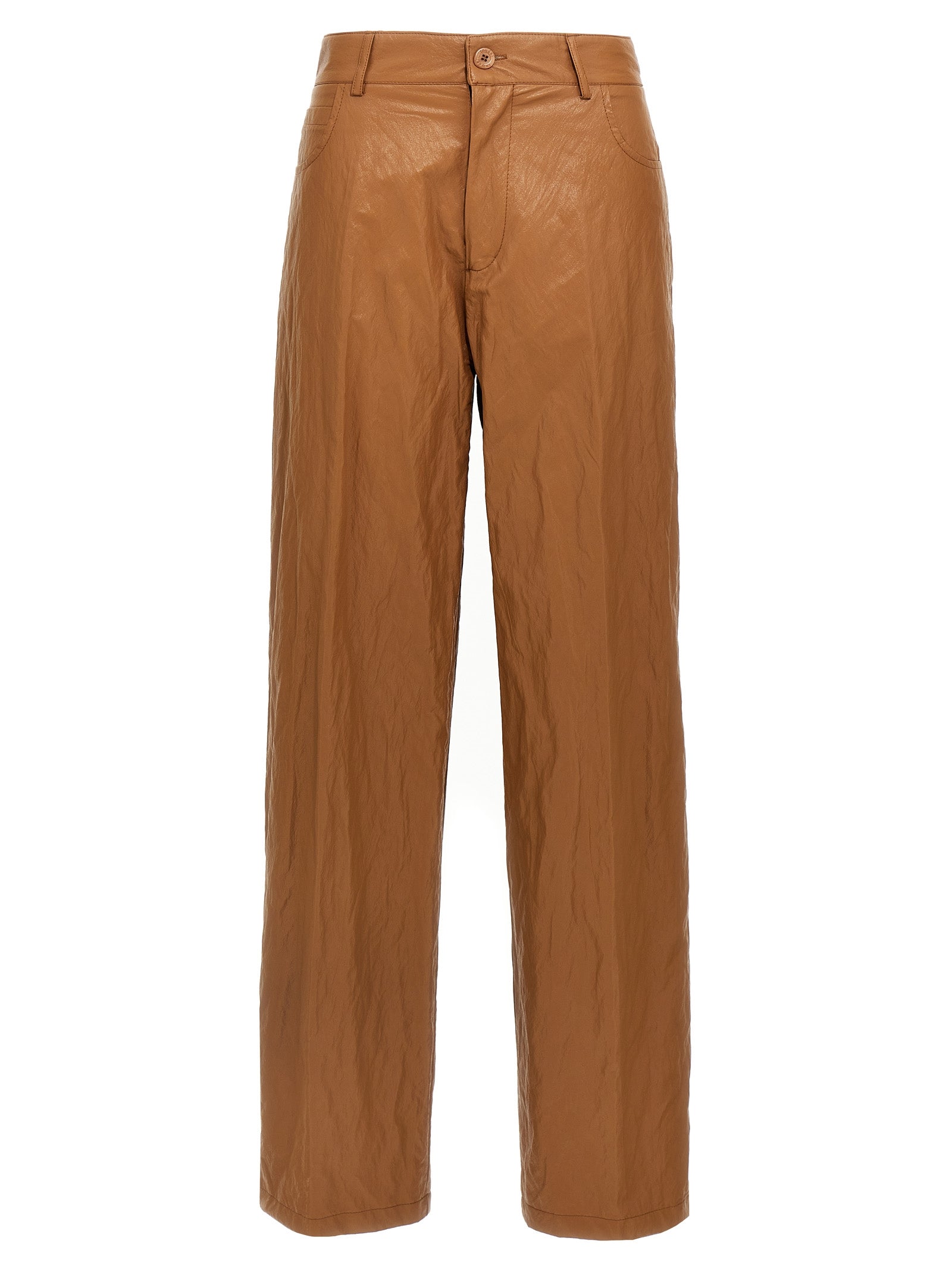 NUDE Braune Viskose-Freizeithose