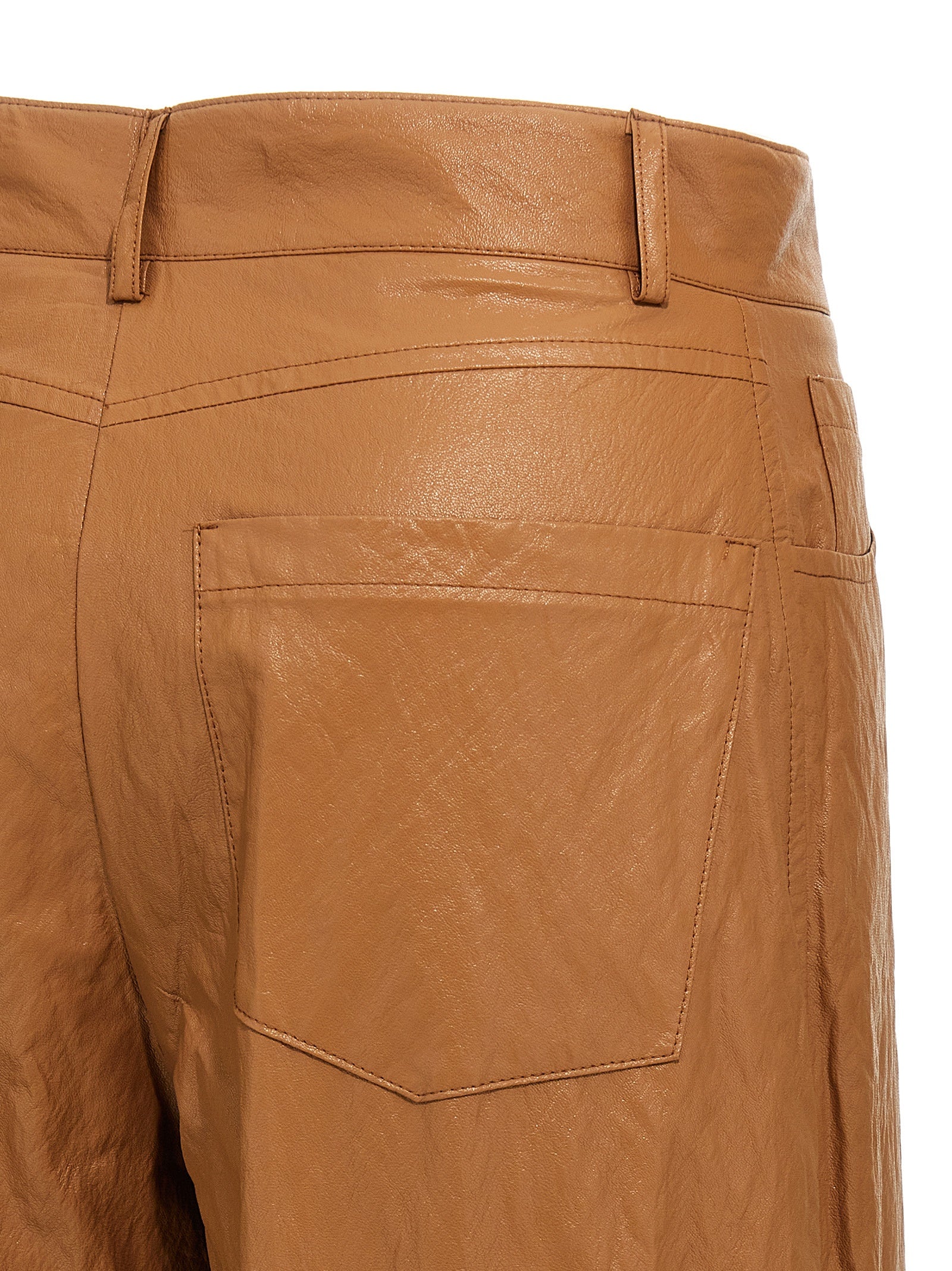 NUDE Braune Viskose-Freizeithose