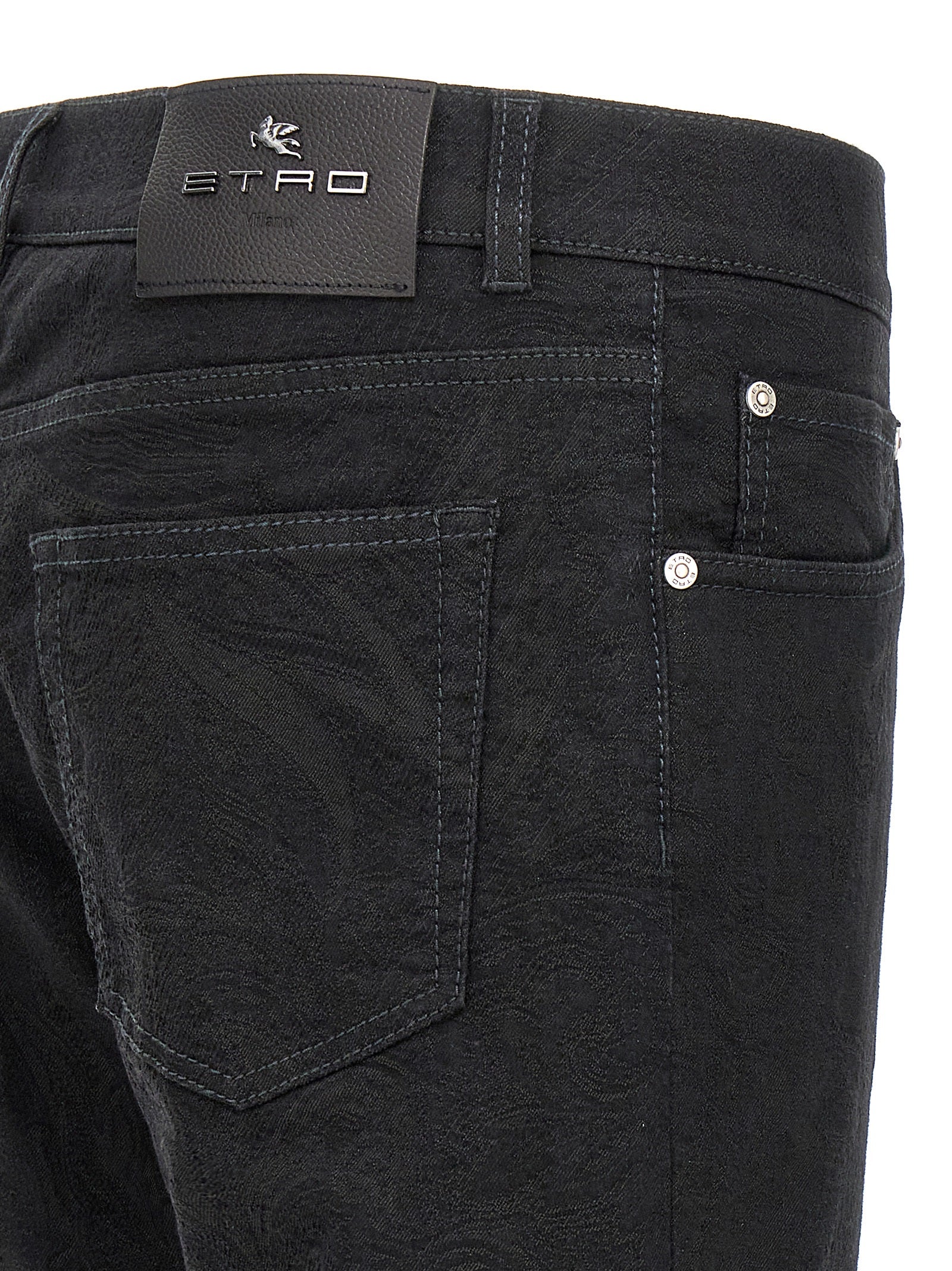 Etro Schwarze Baumwolljeans Denim