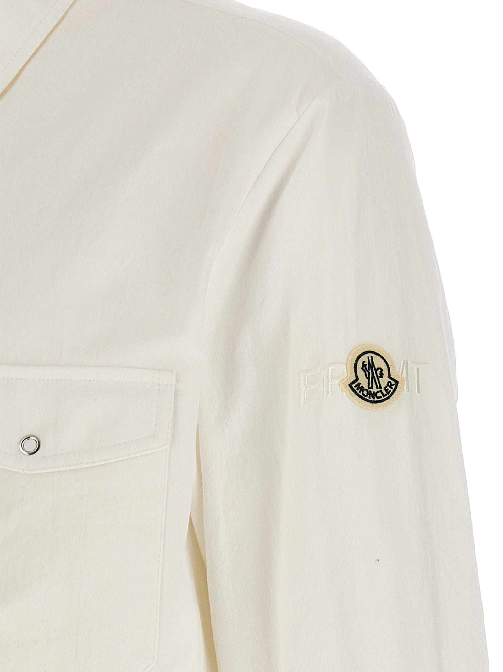 MONCLER GENIUS Weiße Polyamid-Bluse