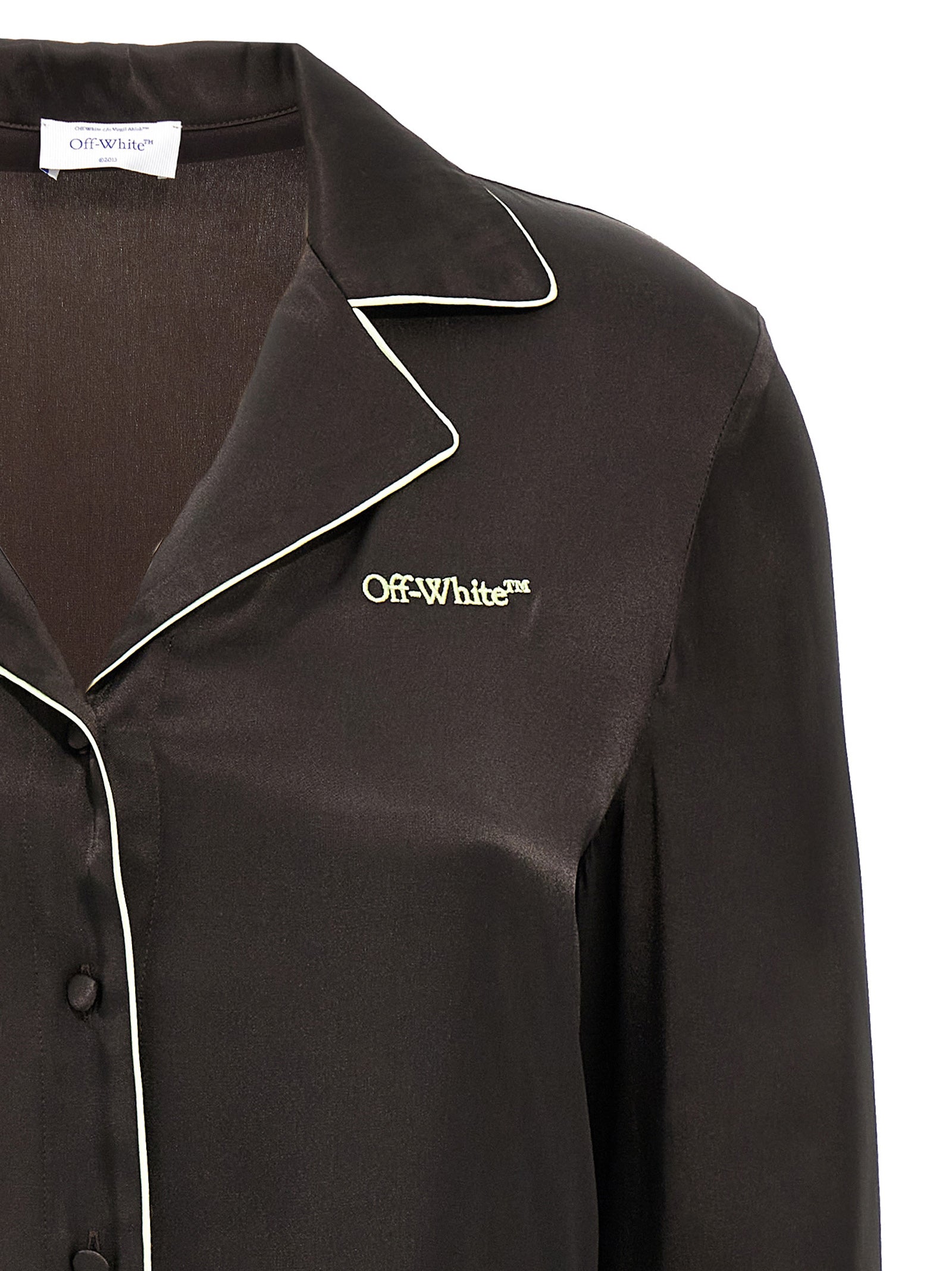 Off-White Schwarze Bluse aus Acetat