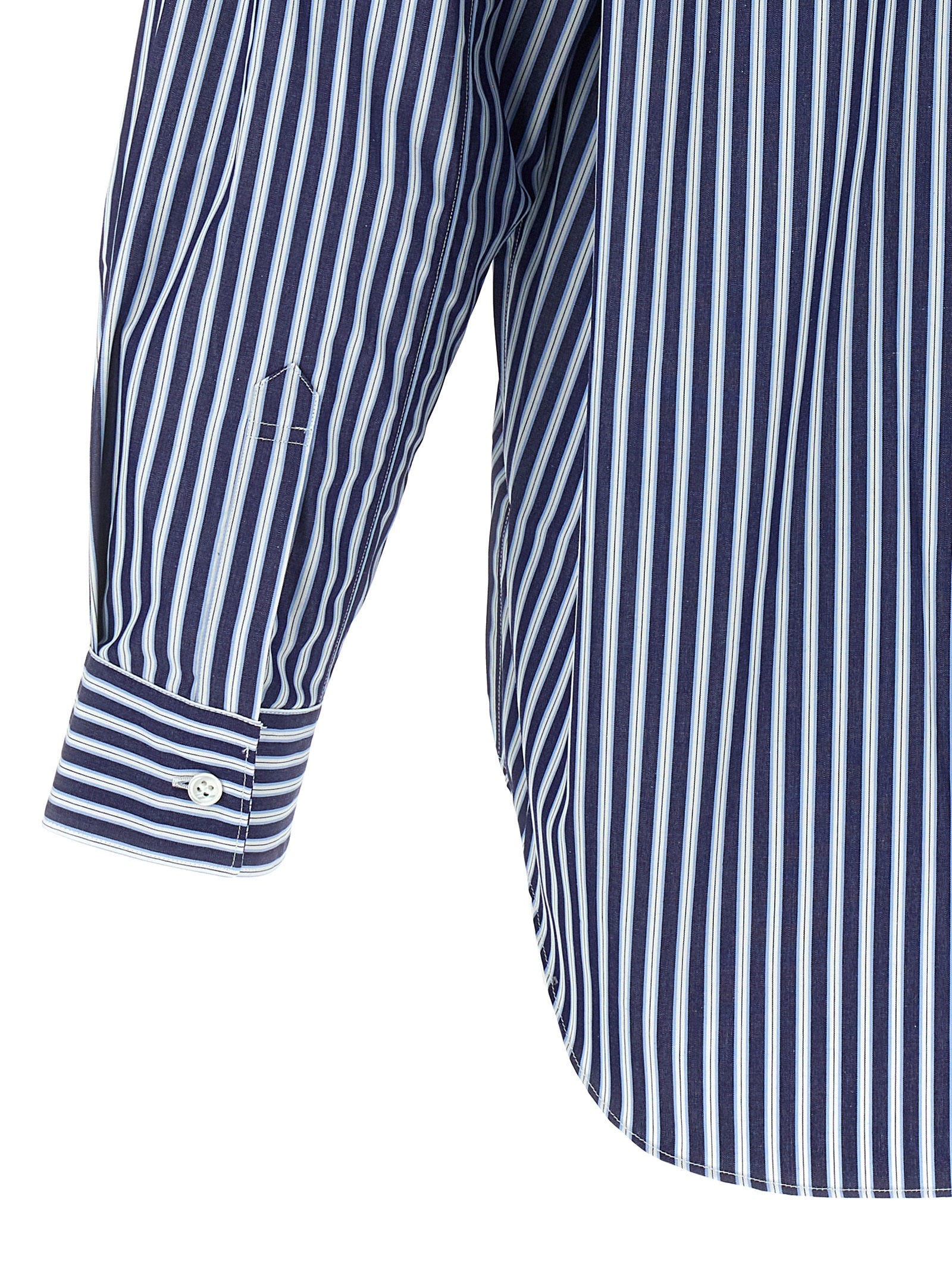 Comme Des Garçons Blaue Baumwollbluse