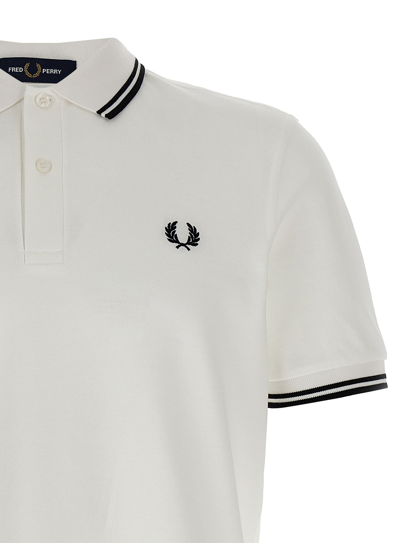 Comme Des Garçons Weißes Poloshirt aus Baumwolle