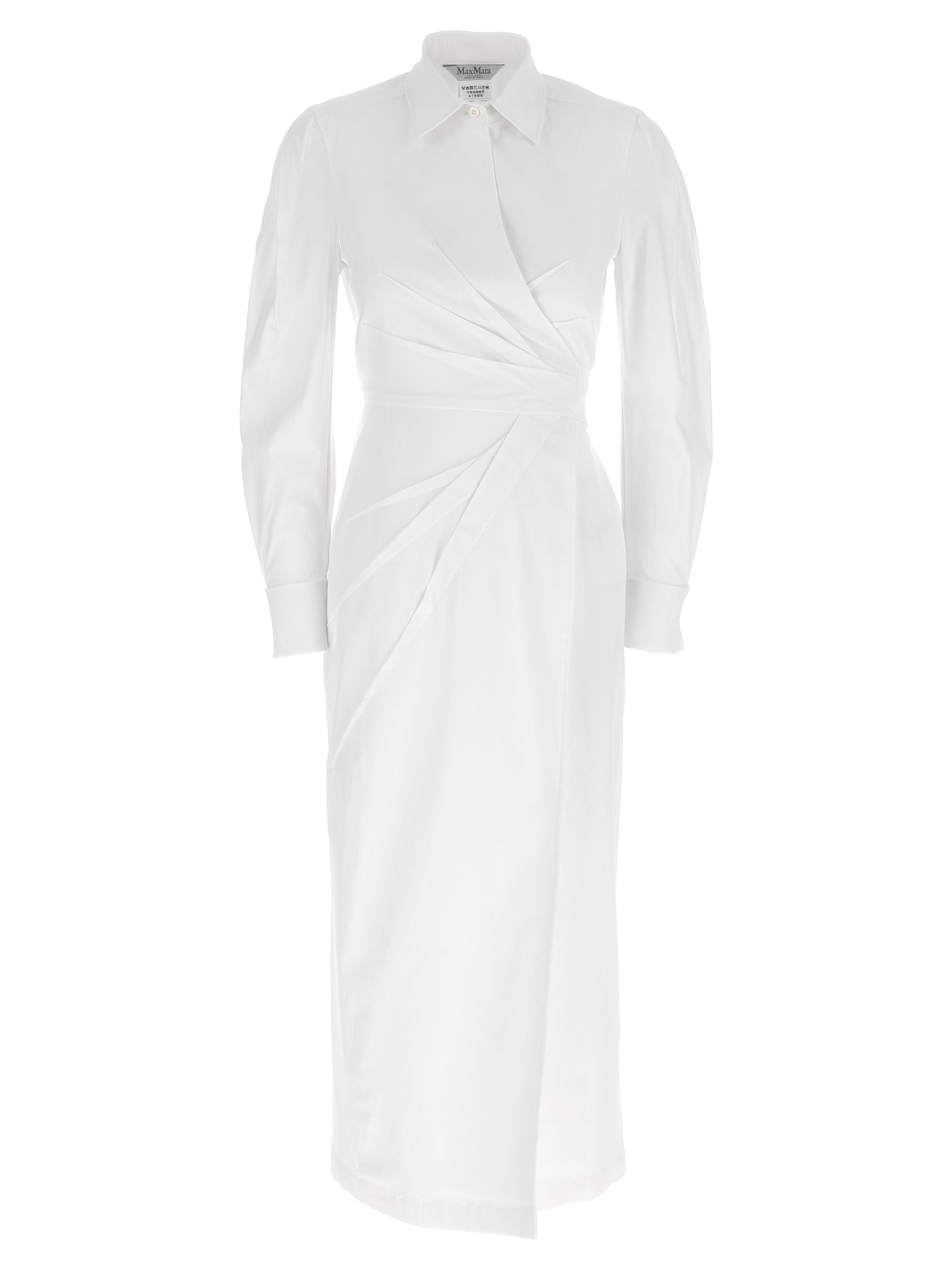 Max Mara Weißes Baumwoll-Maxikleid