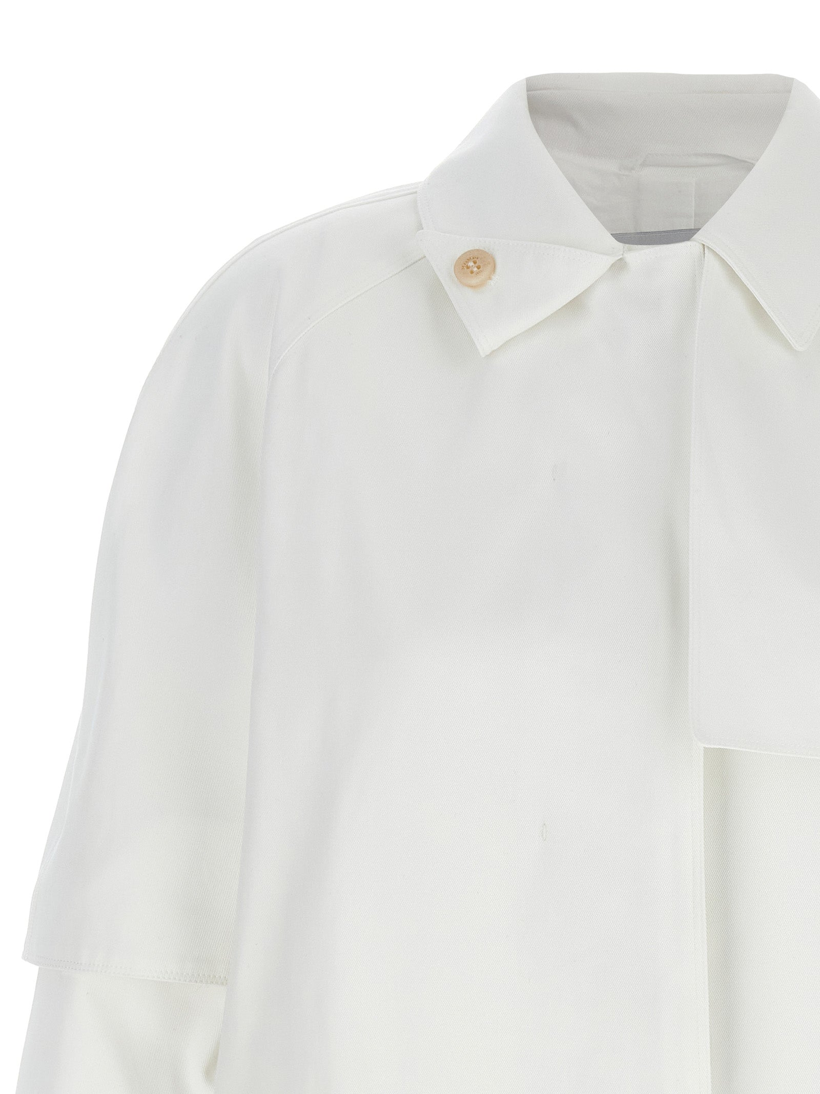 Max Mara Weißer Baumwollmantel