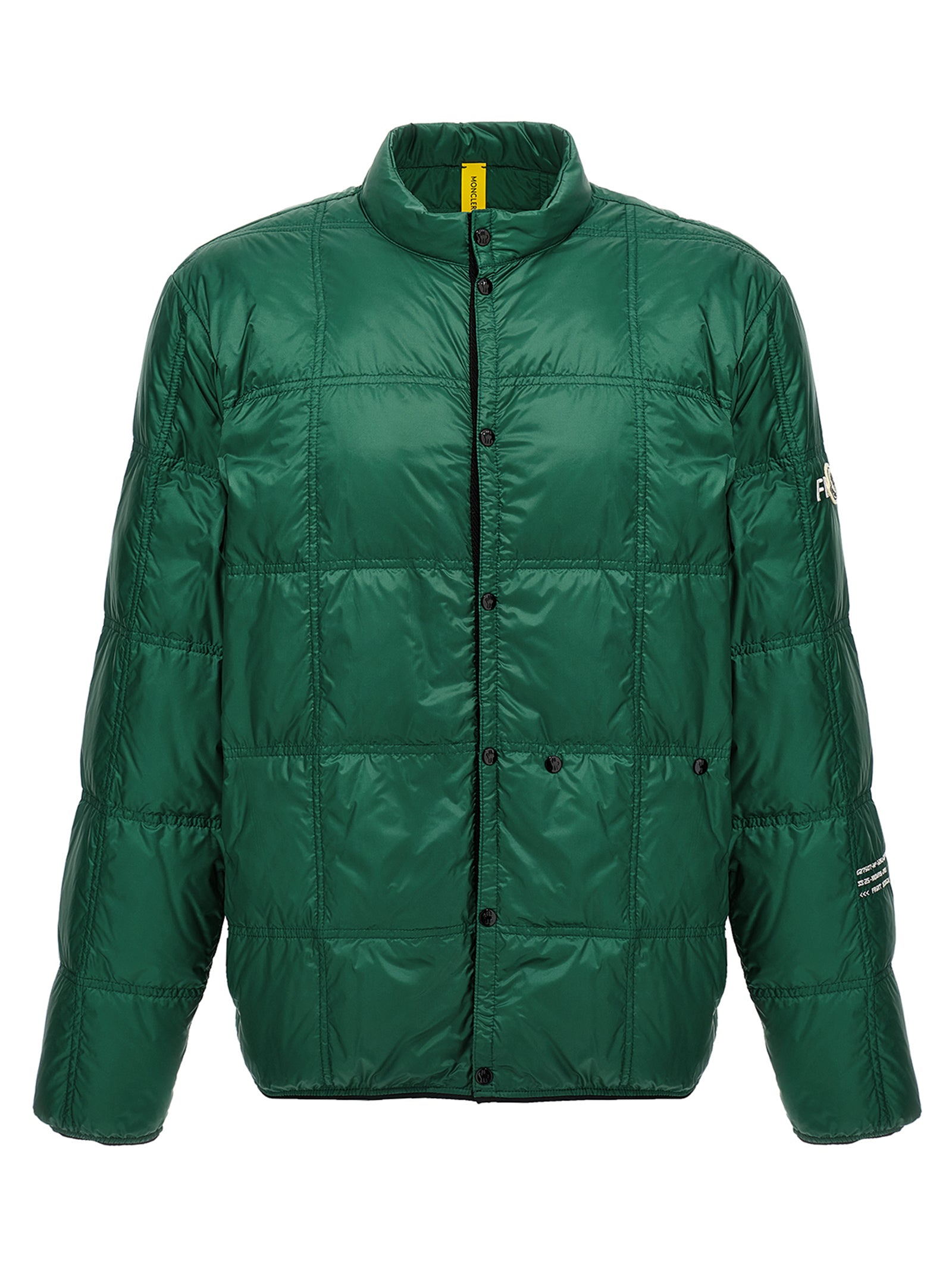 MONCLER GENIUS Zweifarbige Polyamid-Steppjacke in voller Länge