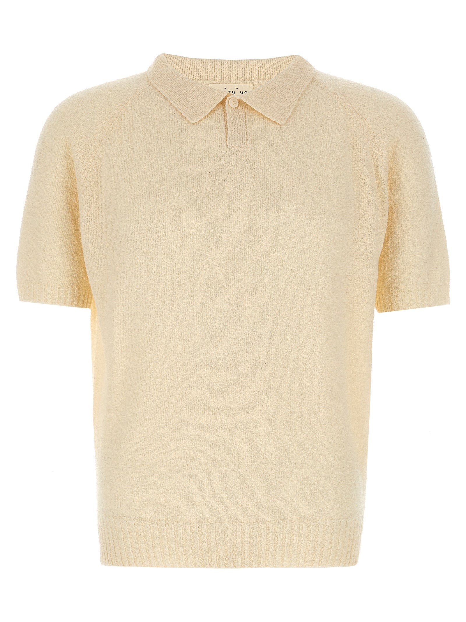 MA'RY'YA Weißes Poloshirt aus Baumwolle