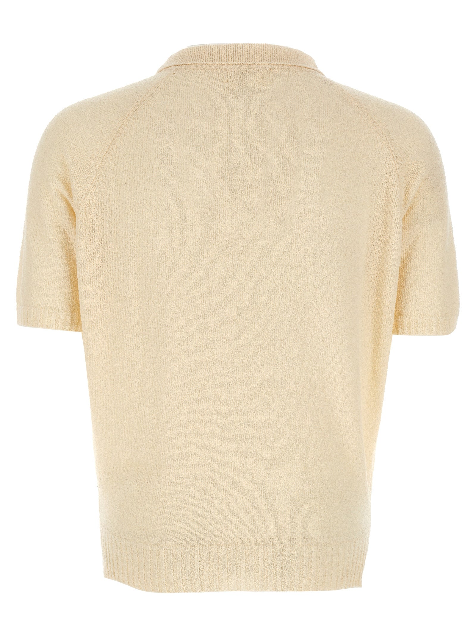 MA'RY'YA Weißes Poloshirt aus Baumwolle