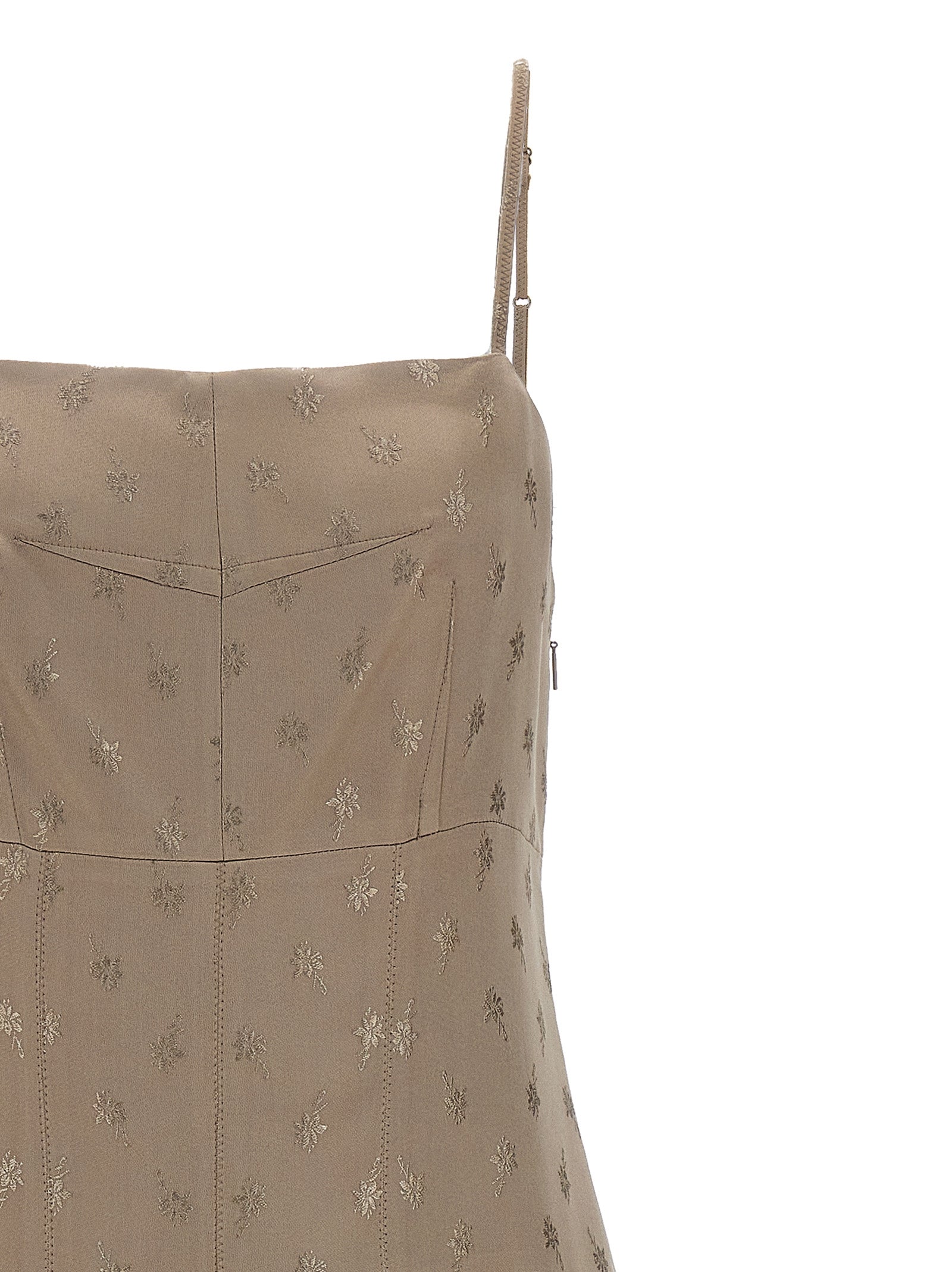Fendi Graues Seiden-Midikleid