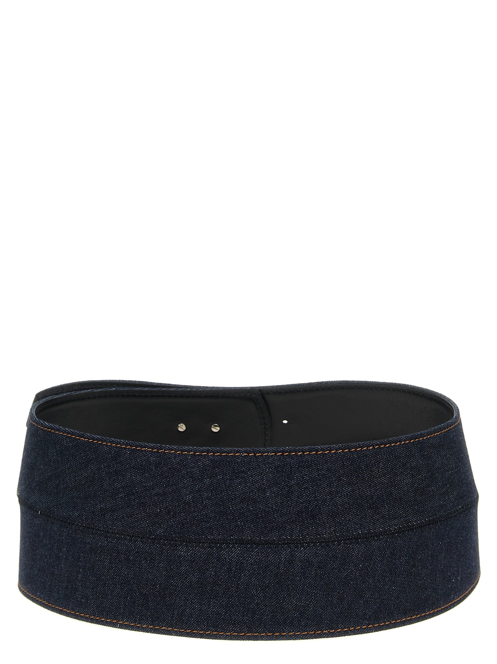 Sportmax Blauer Baumwollgürtel mit hoher Taille