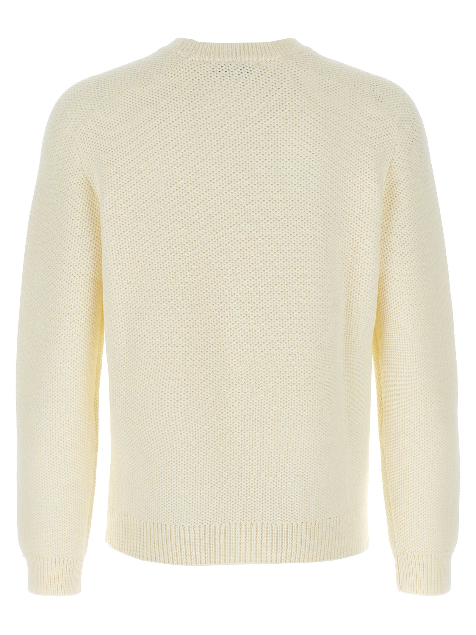 Maison Kitsuné Weißer Strickcardigan aus Baumwolle