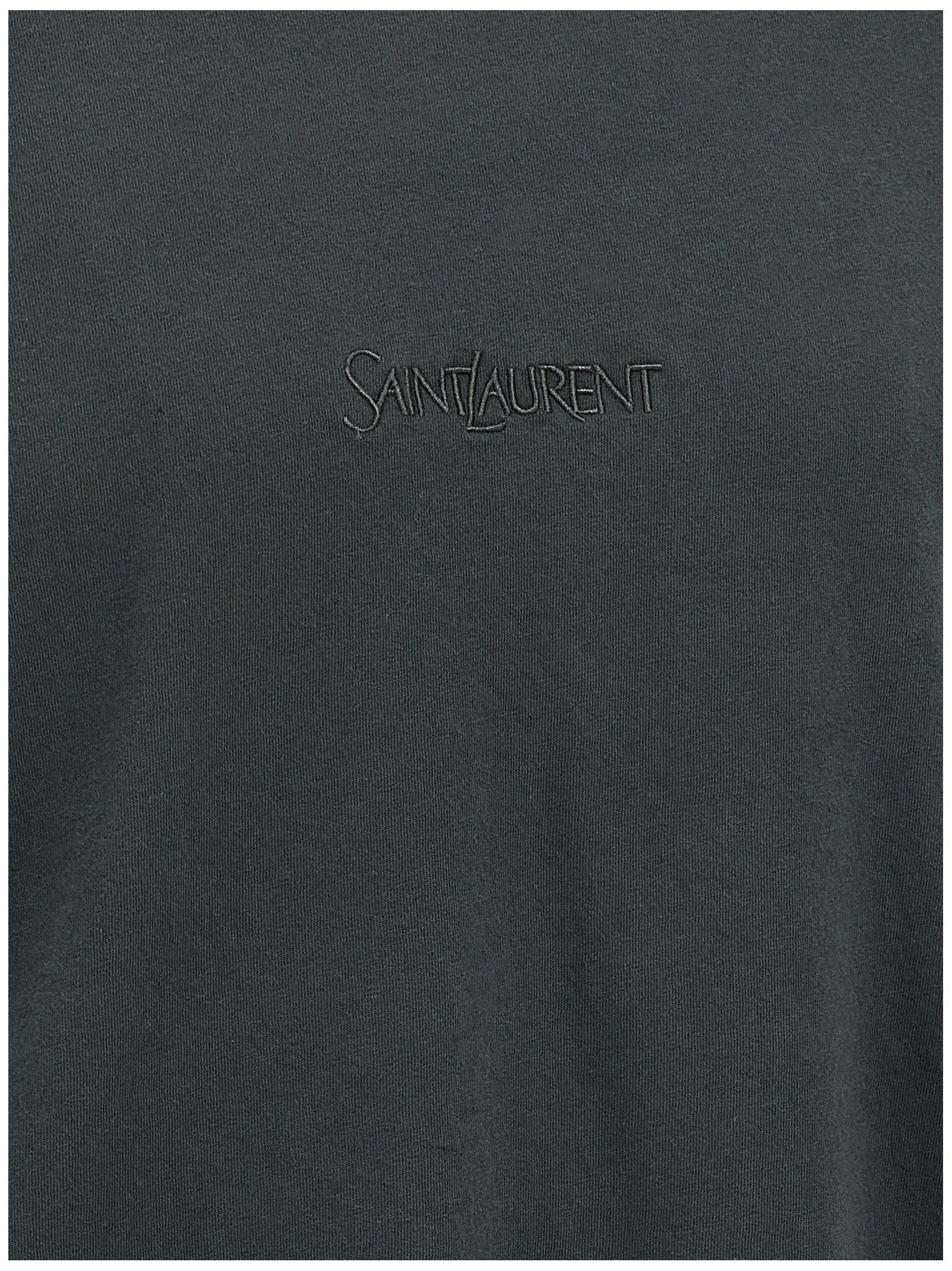 Saint Laurent Schwarzes Baumwoll-T-Shirt