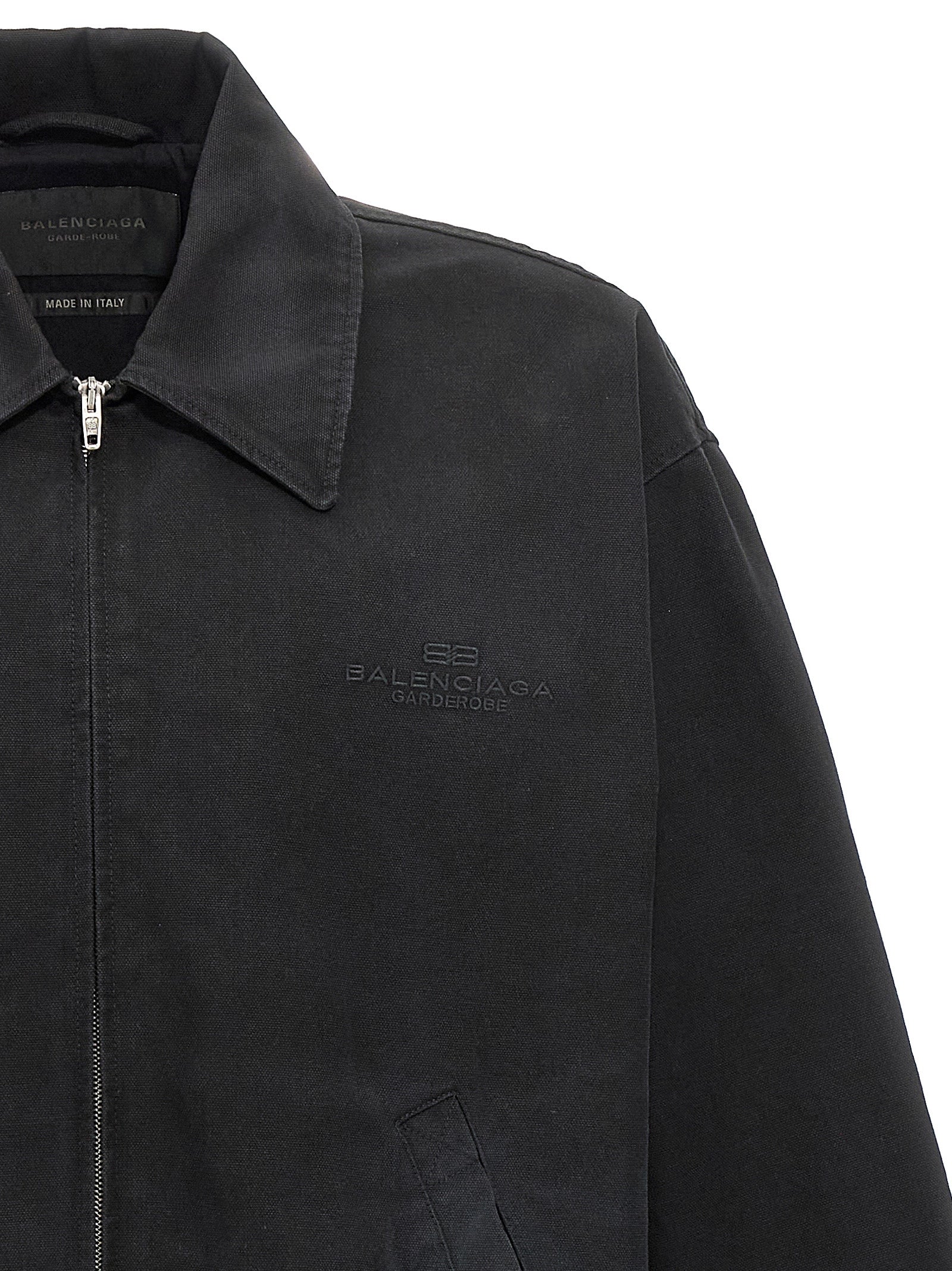 Balenciaga Schwarze Baumwoll-Shell-Jacke