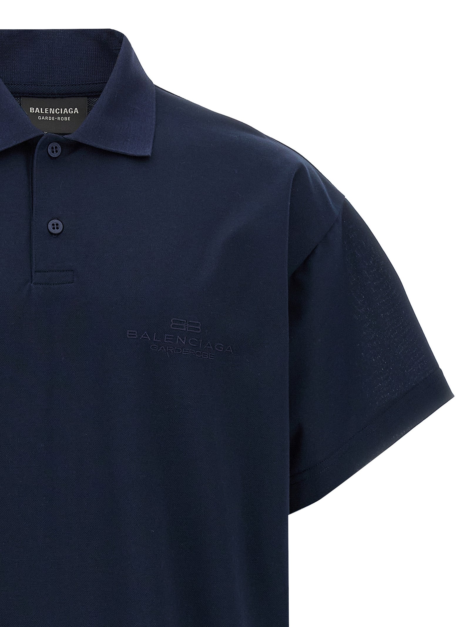 Balenciaga Blaues Baumwoll-Polohemd