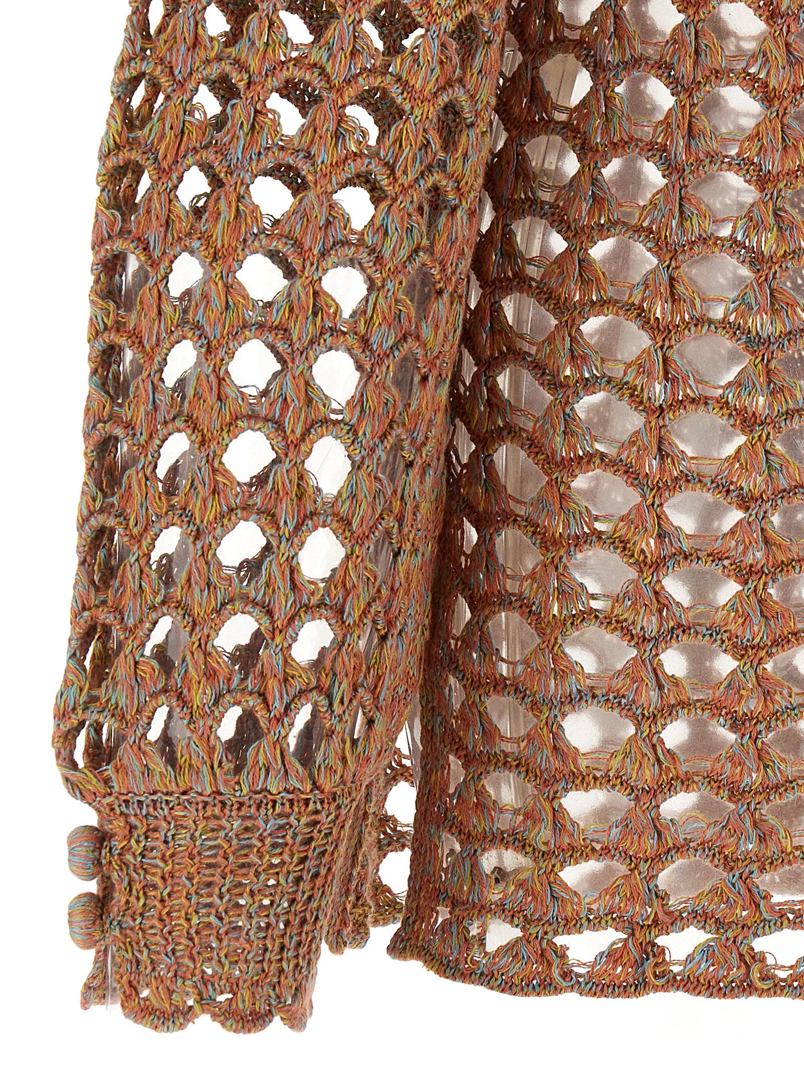 Valentino Garavani Mehrfarbige Strickjacke aus Leinen