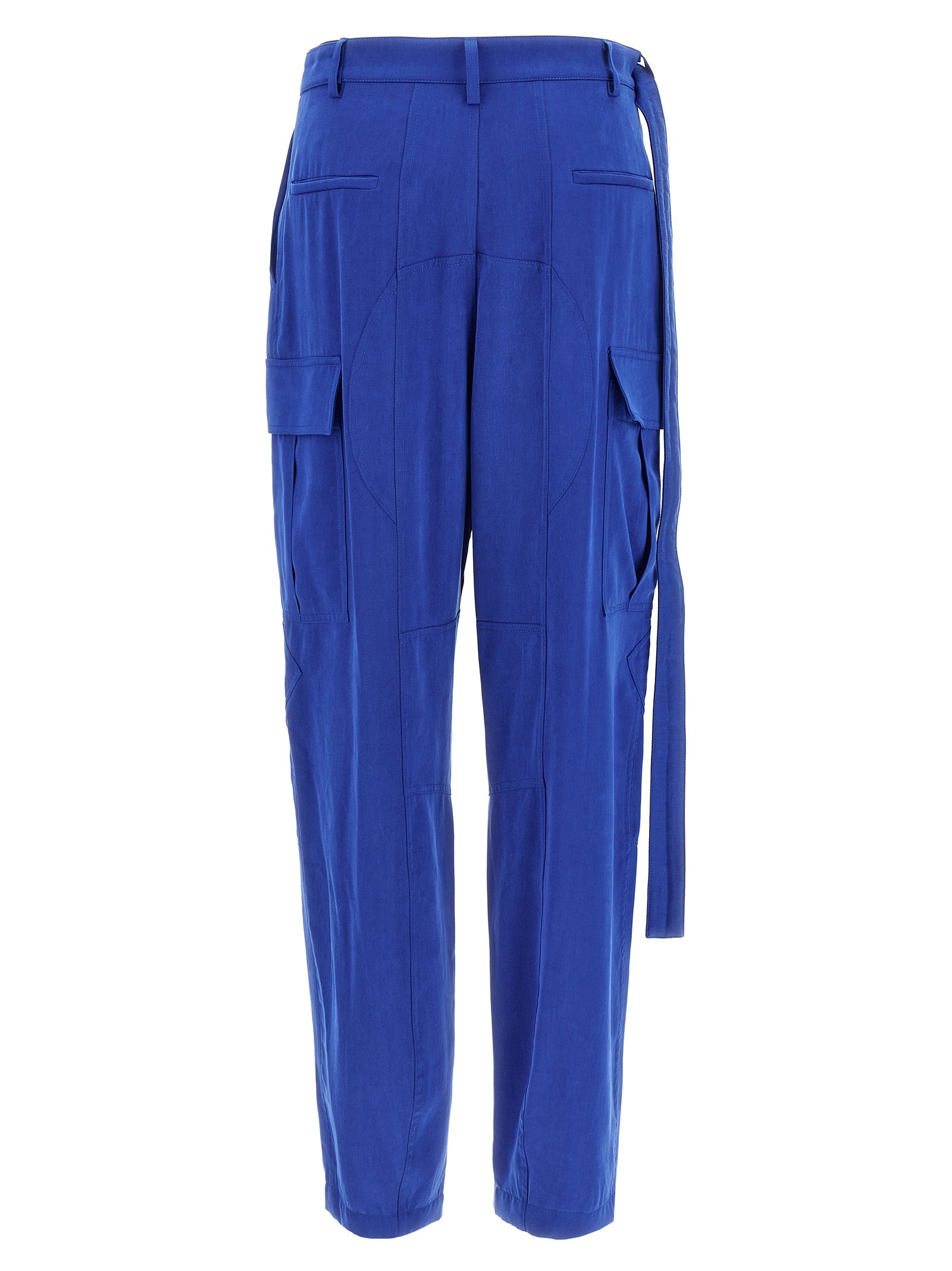 Ferragamo Blaue Lyocell Cargo-Hose