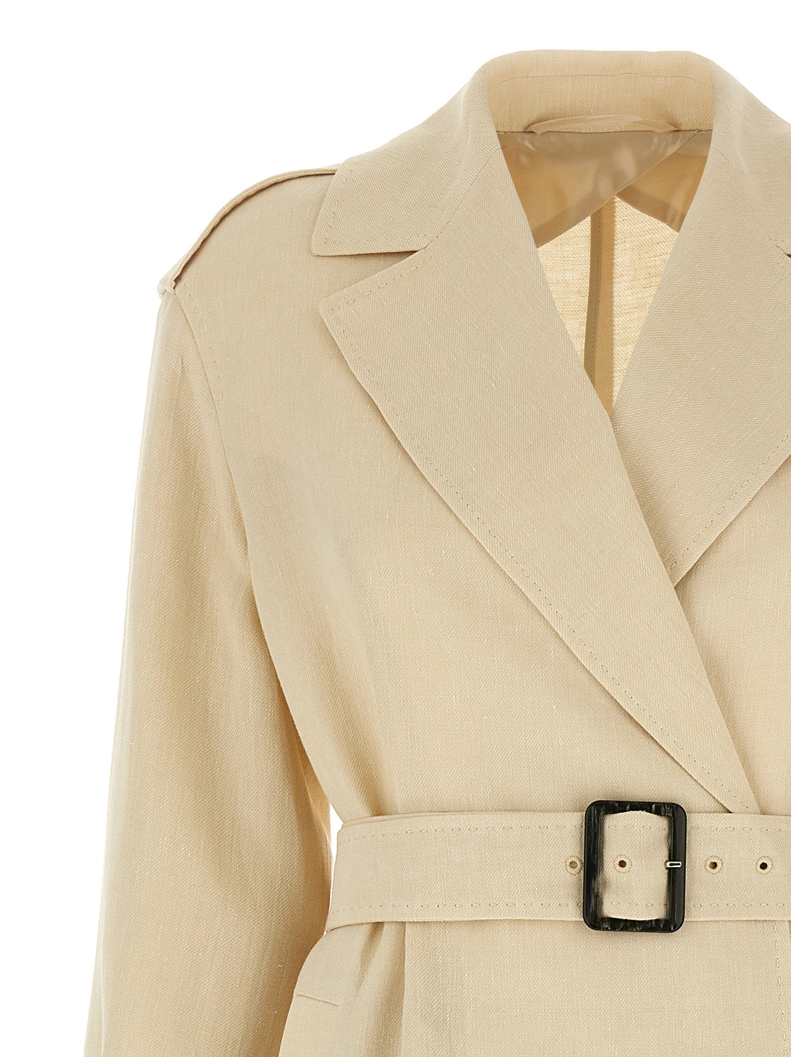 Max Mara Beige Leinenmantel