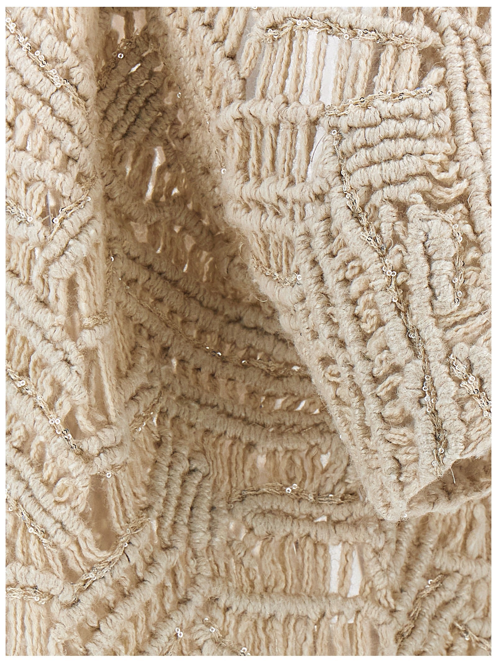 Brunello Cucinelli Beige Seidenstrickjacke