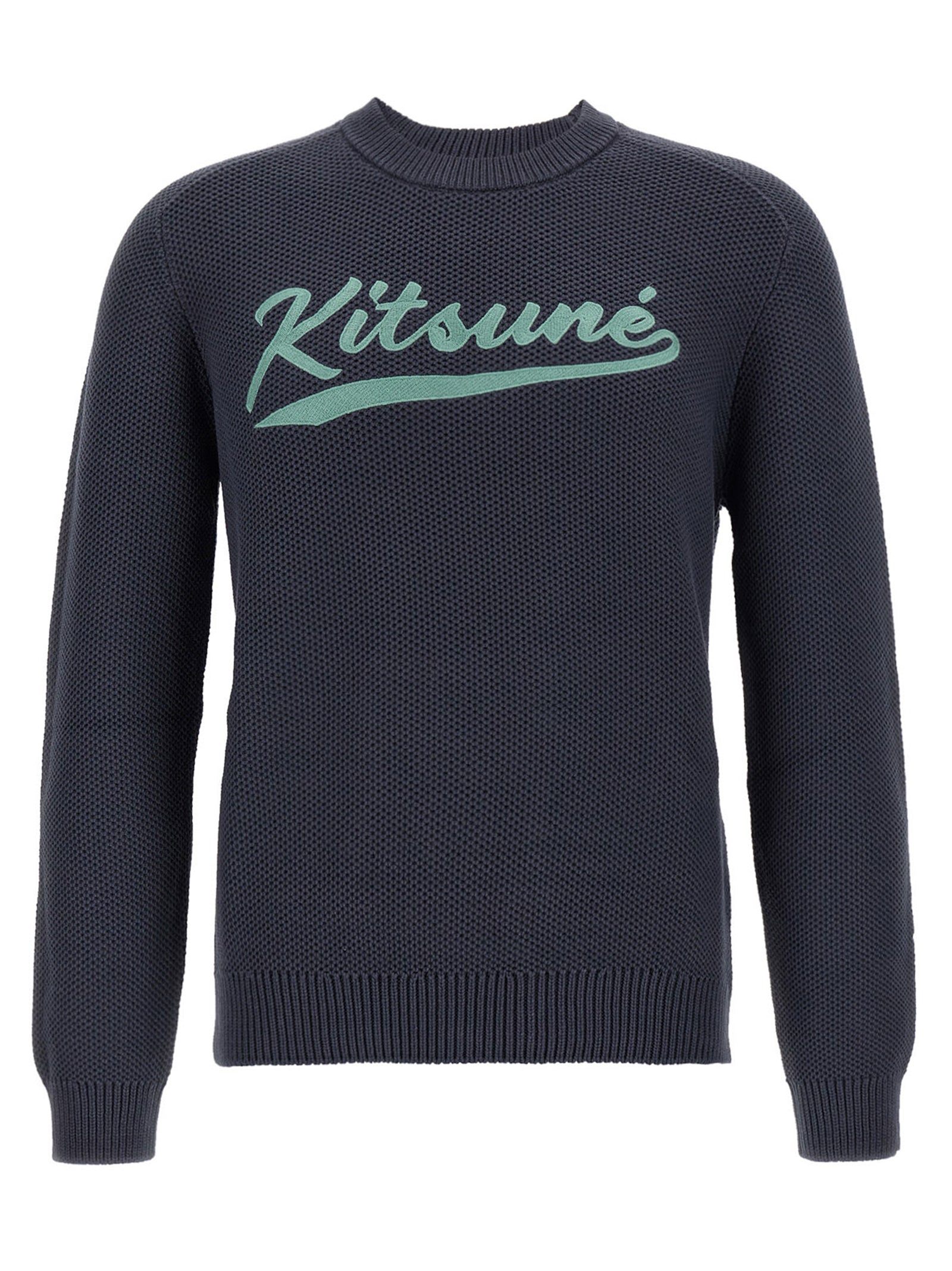 Maison Kitsuné Grauer Baumwollcardigan