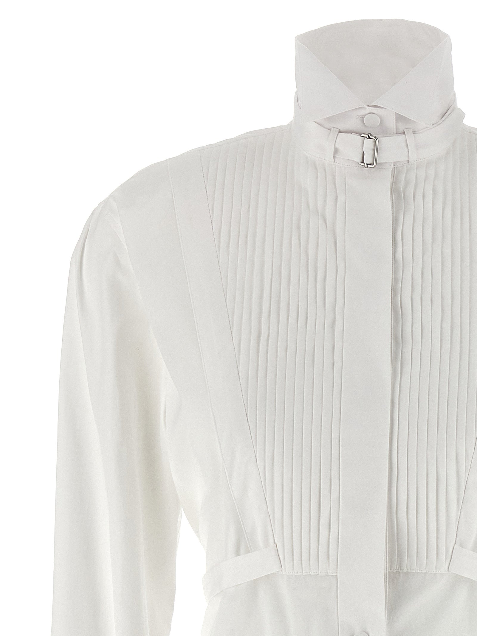 Alexander McQueen Weißes Baumwoll-Midikleid