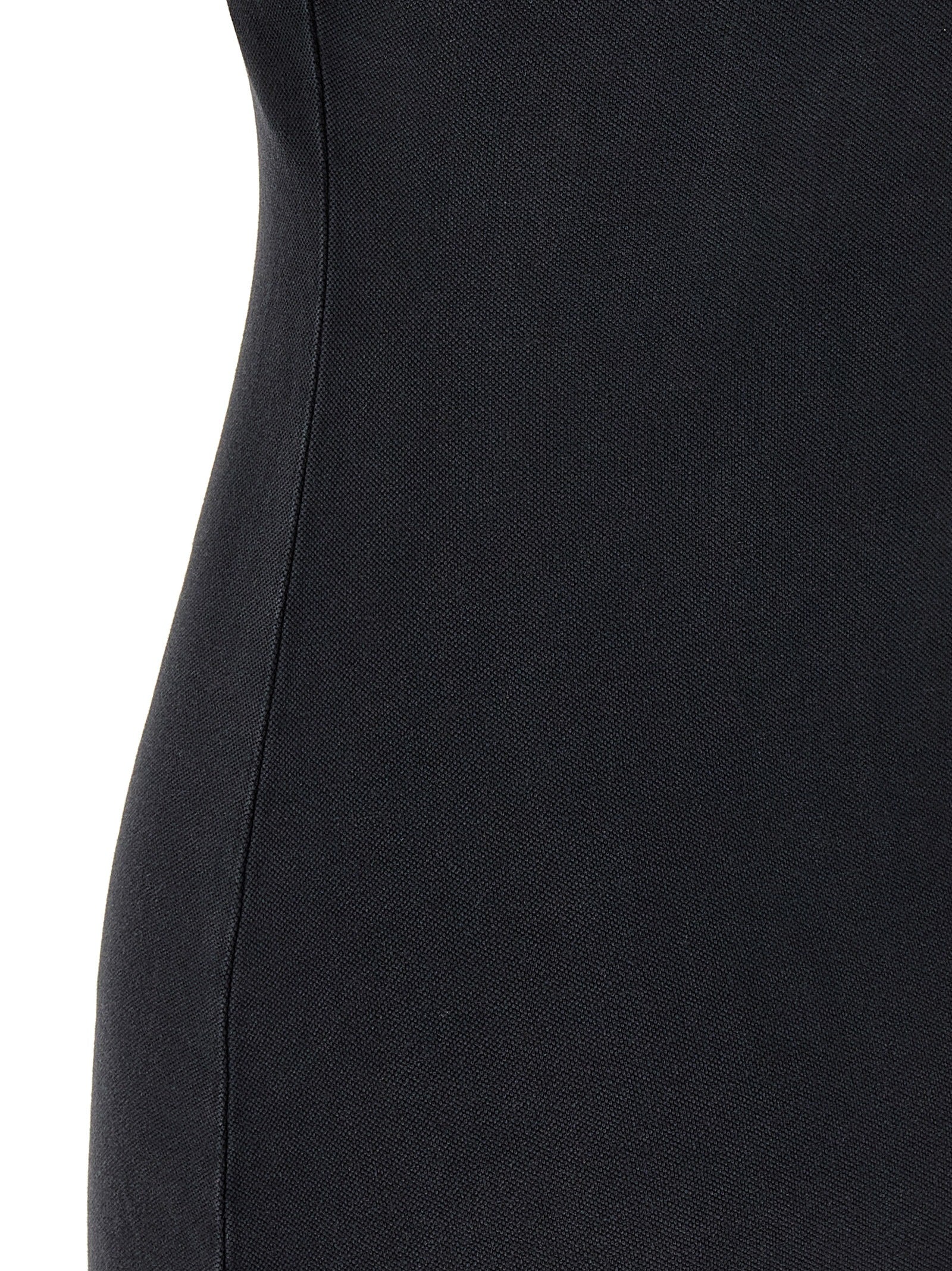 Balenciaga Schwarzes kurzes Baumwollkleid