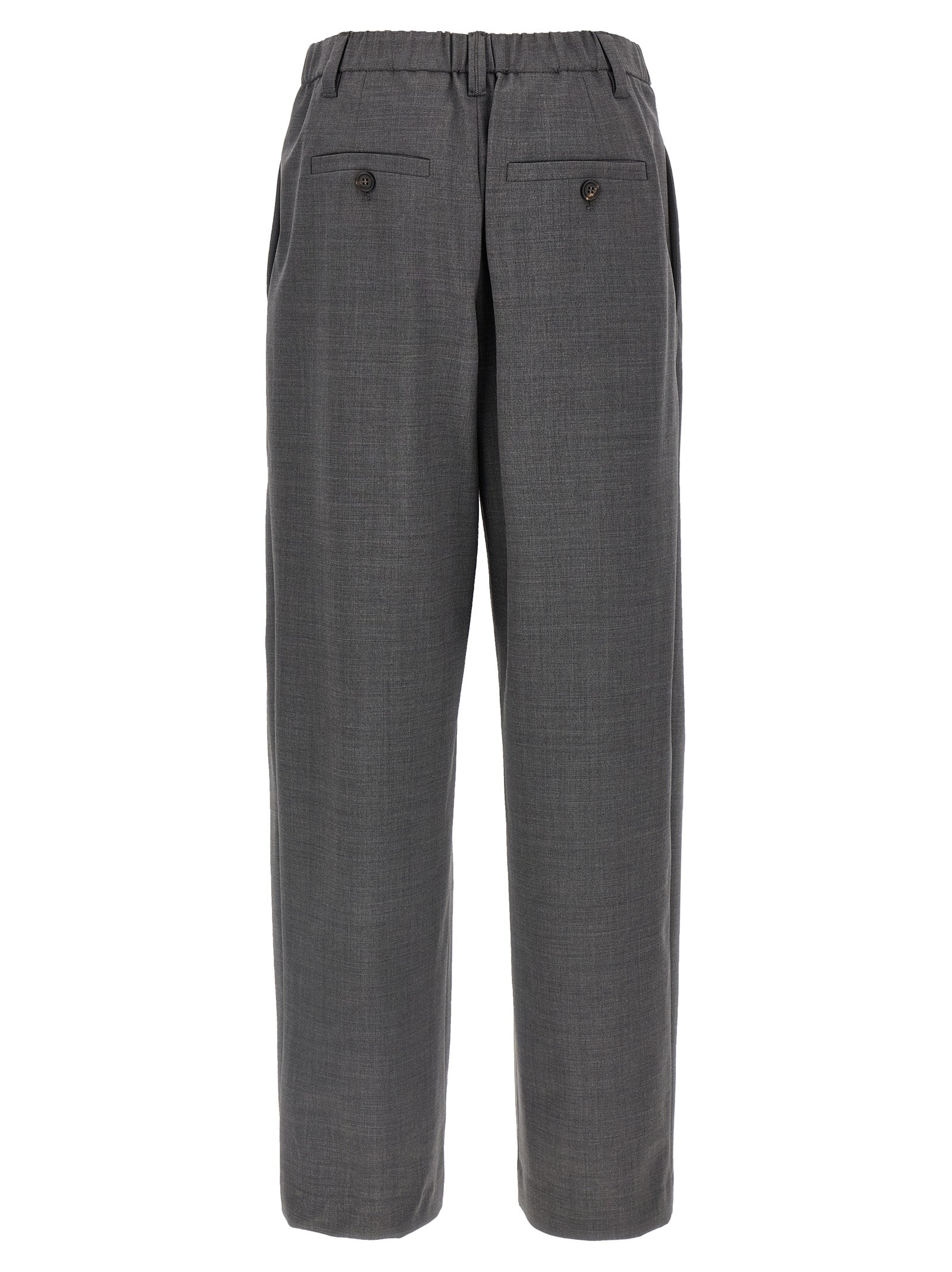 Brunello Cucinelli Graue Hose aus reiner Schurwolle