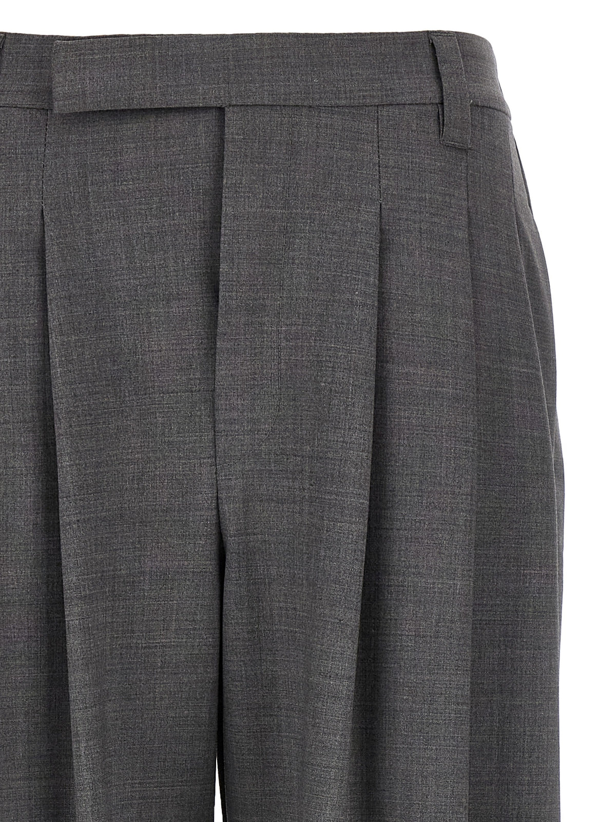 Brunello Cucinelli Graue Hose aus reiner Schurwolle