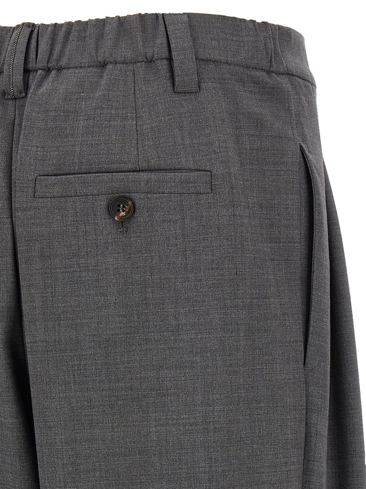 Brunello Cucinelli Graue Hose aus reiner Schurwolle