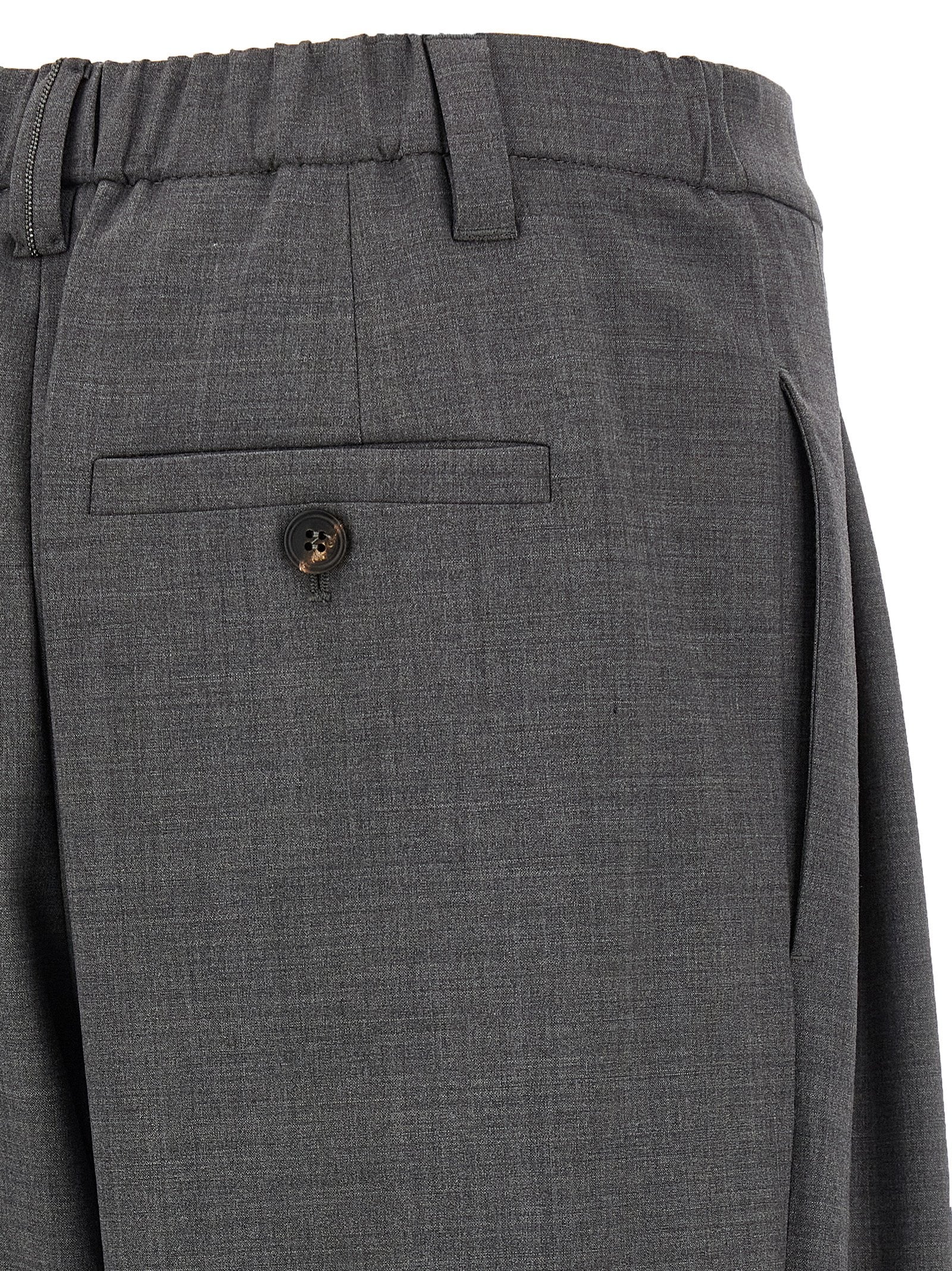 Brunello Cucinelli Graue Hose aus reiner Schurwolle