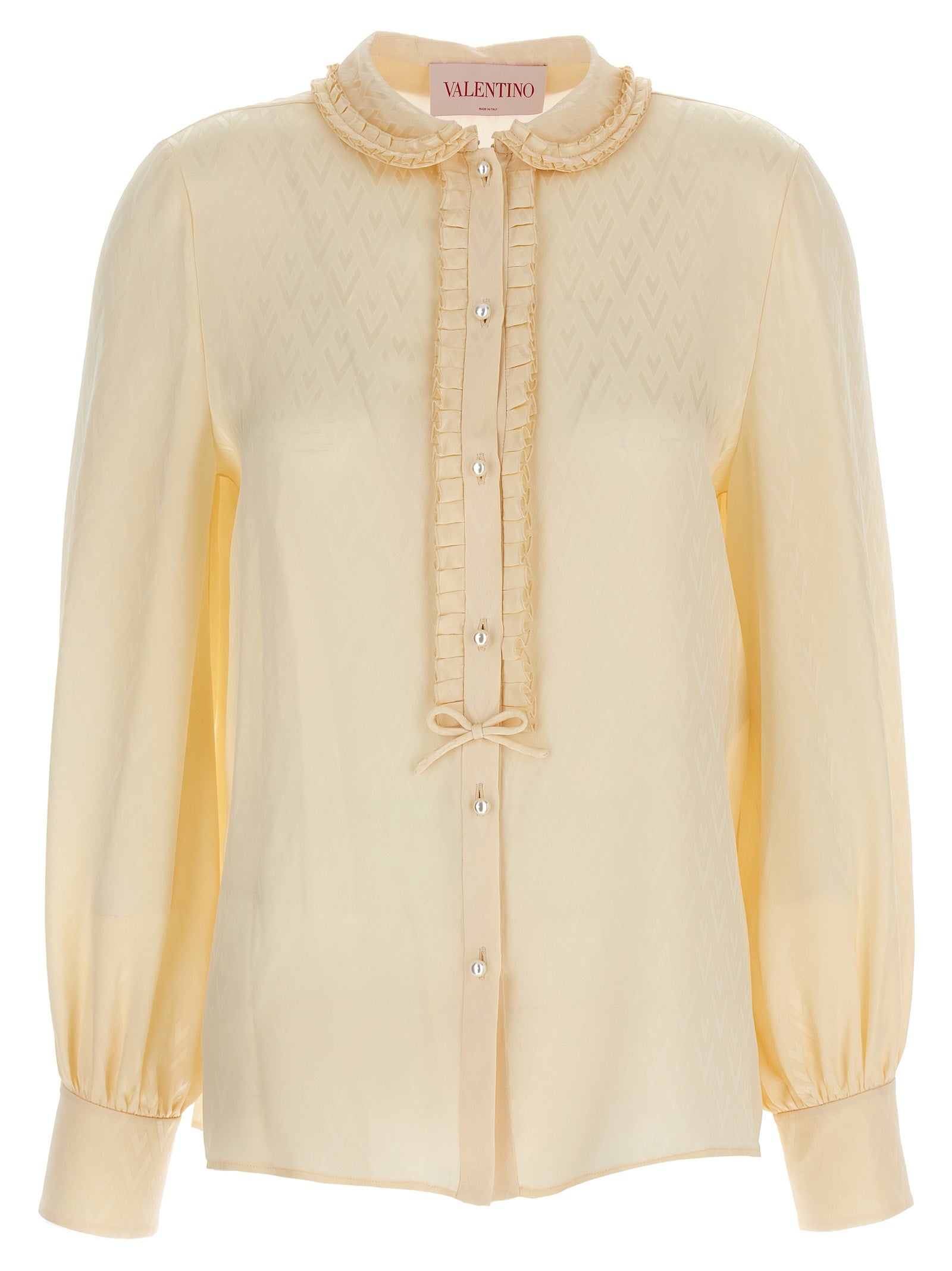 Valentino Garavani Beige Seidenbluse