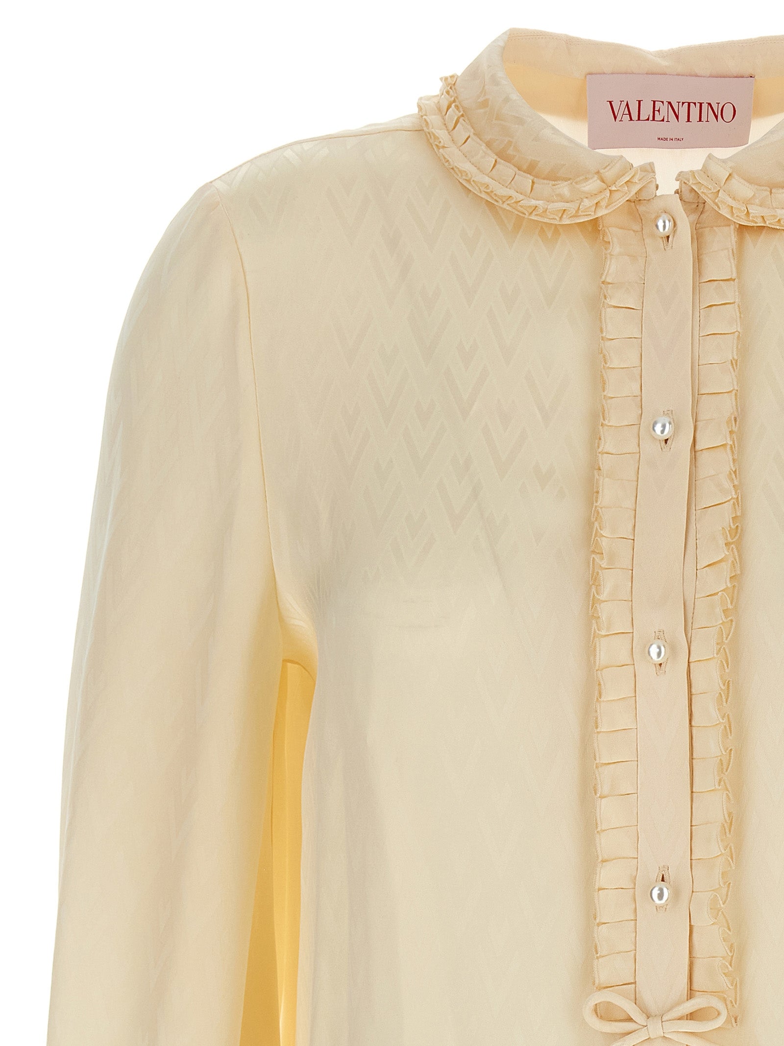 Valentino Garavani Beige Seidenbluse