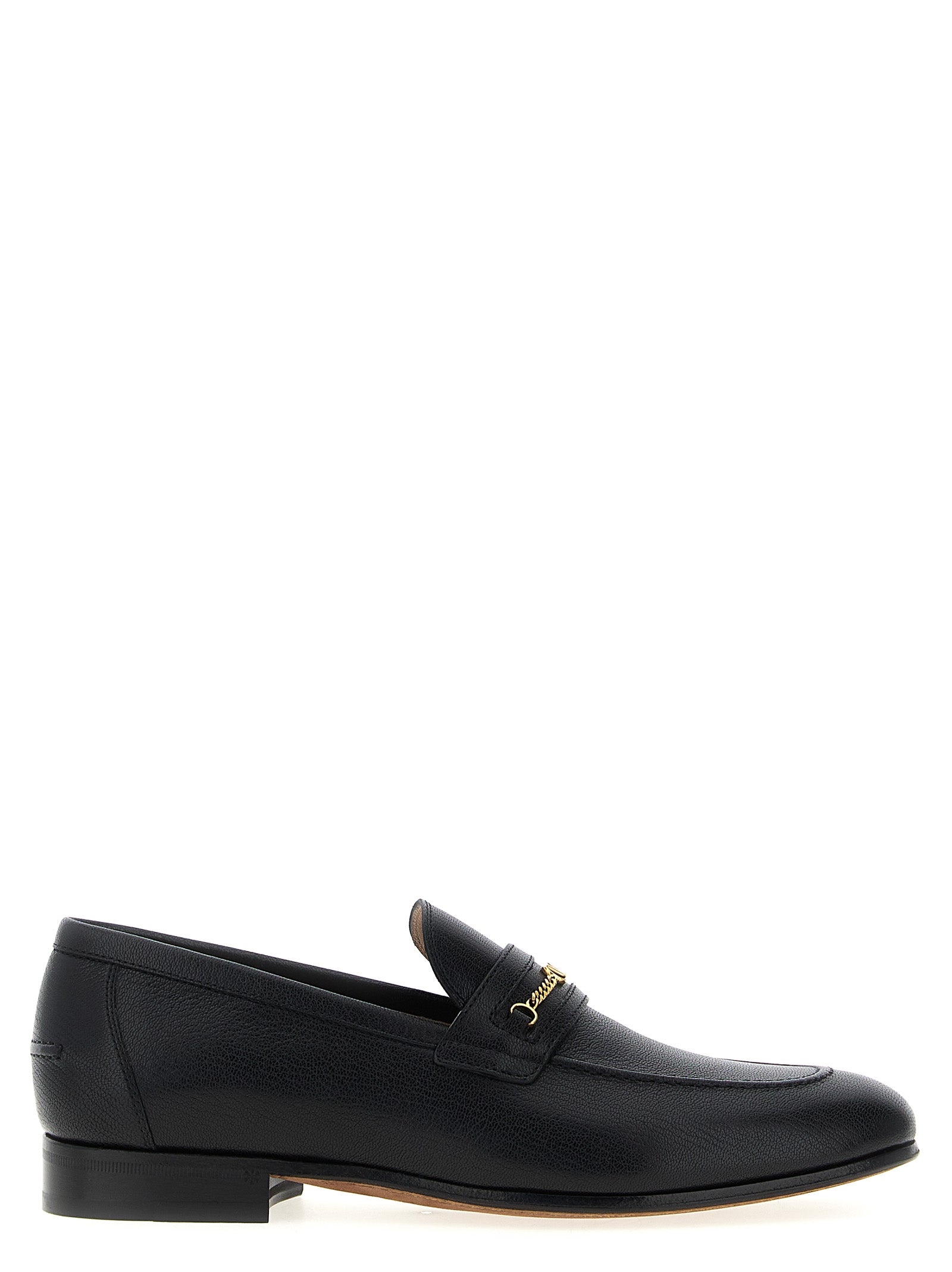 Valentino Garavani Schwarze Loafer aus Ziegenleder zum Hineinschlüpfen
