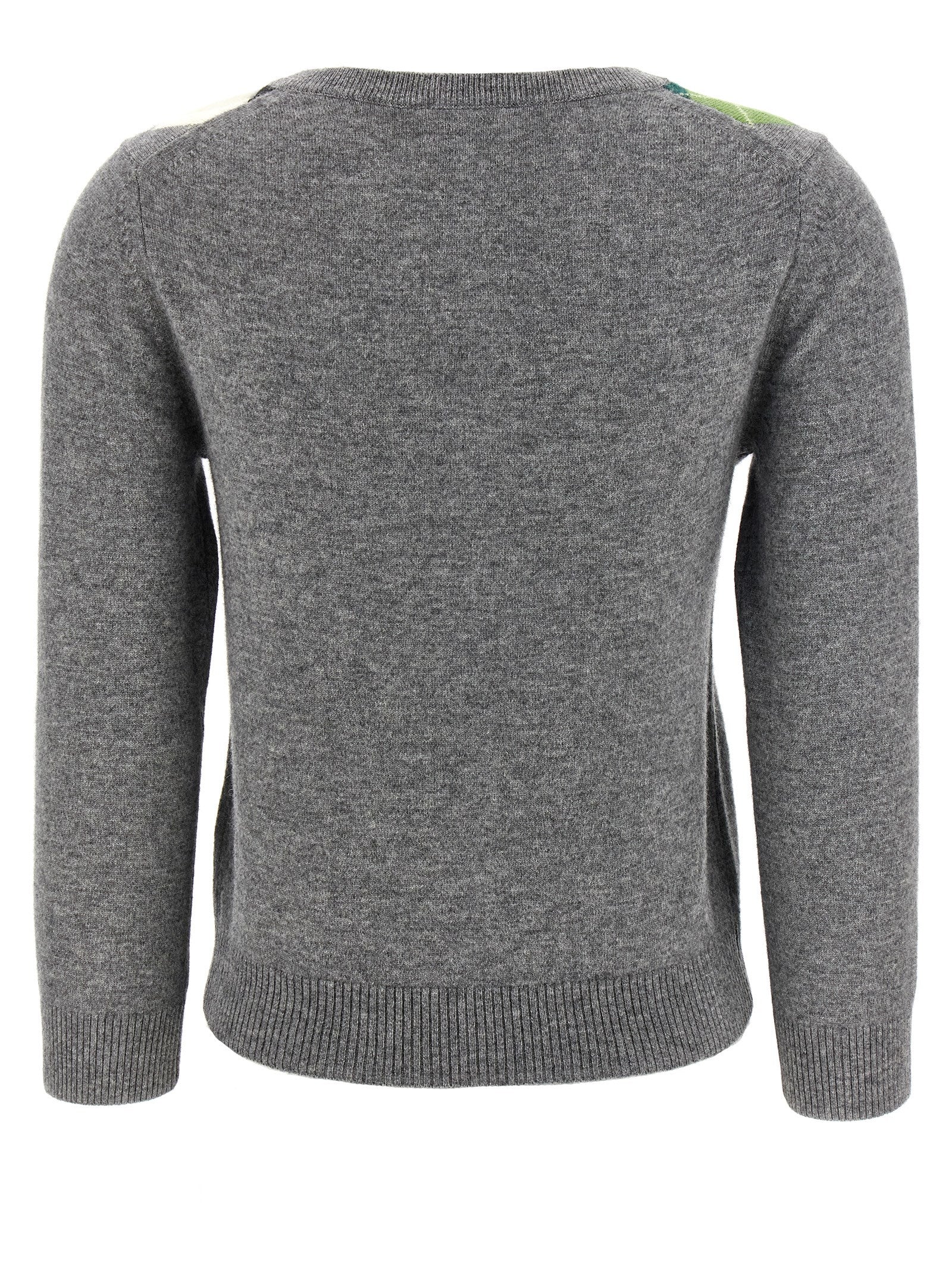 Ganni Grauer Cardigan aus Merinowolle