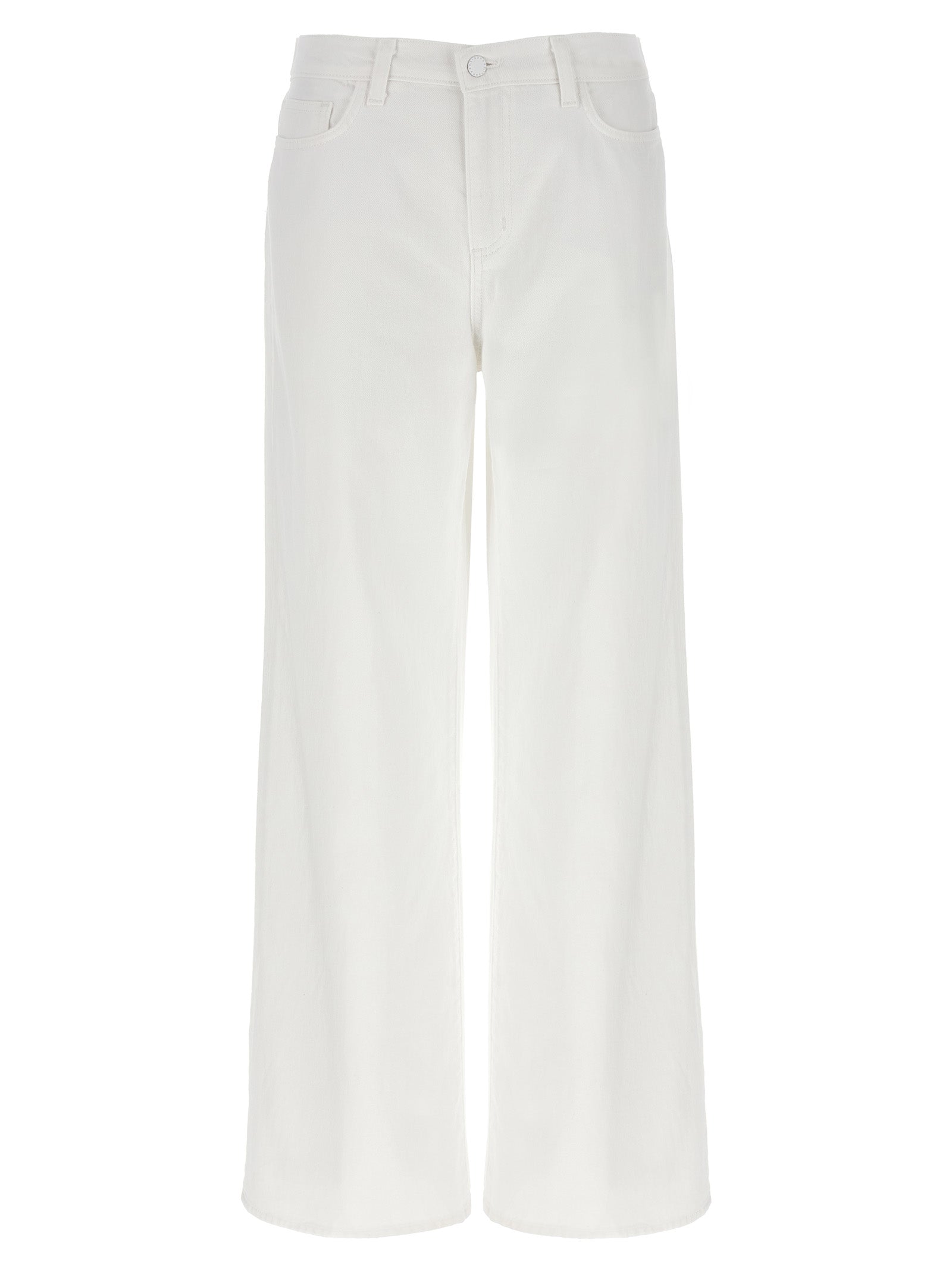 L'Agence Weiße High-Waist-Jeans aus Baumwolle