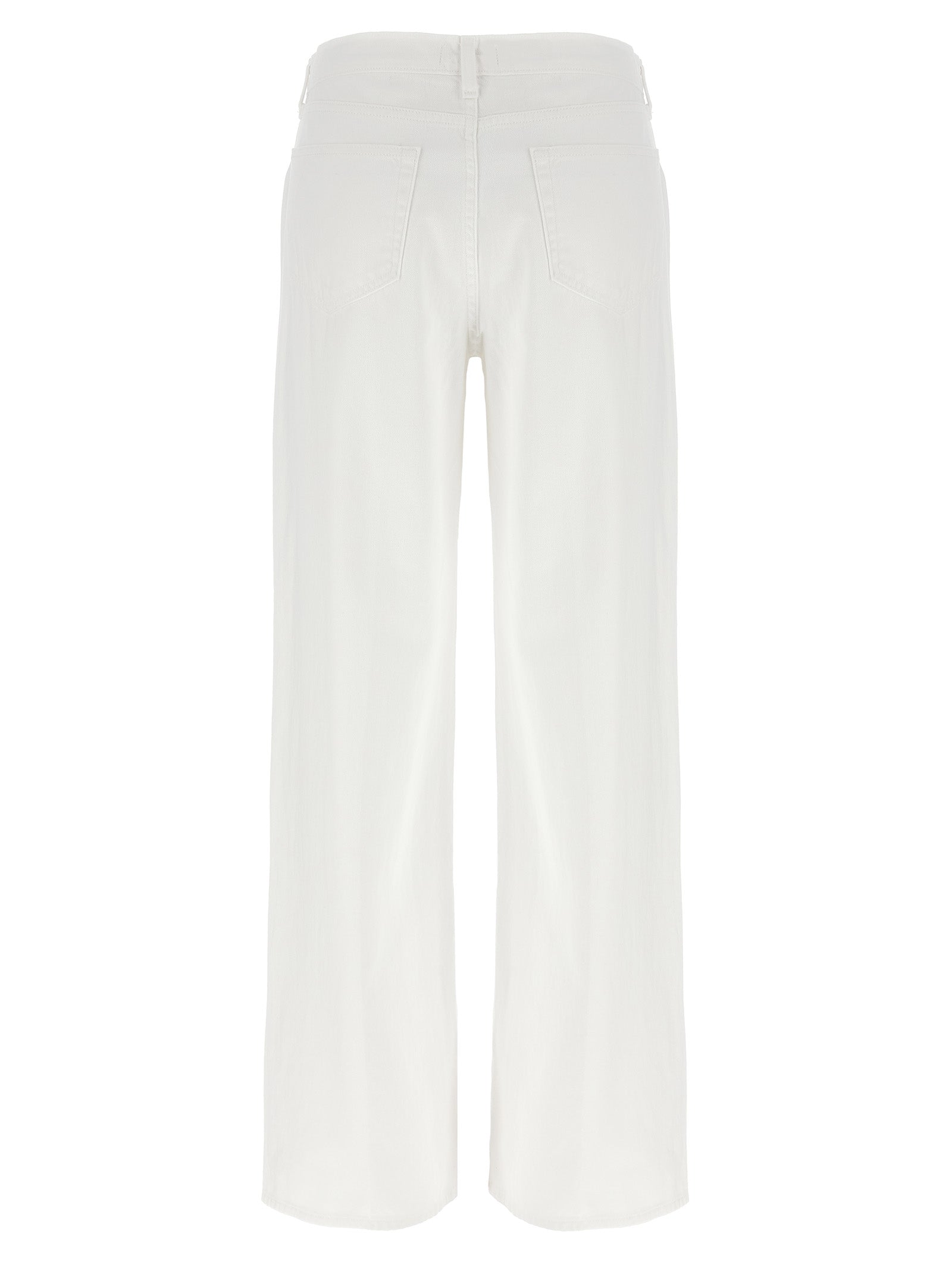 L'Agence Weiße High-Waist-Jeans aus Baumwolle