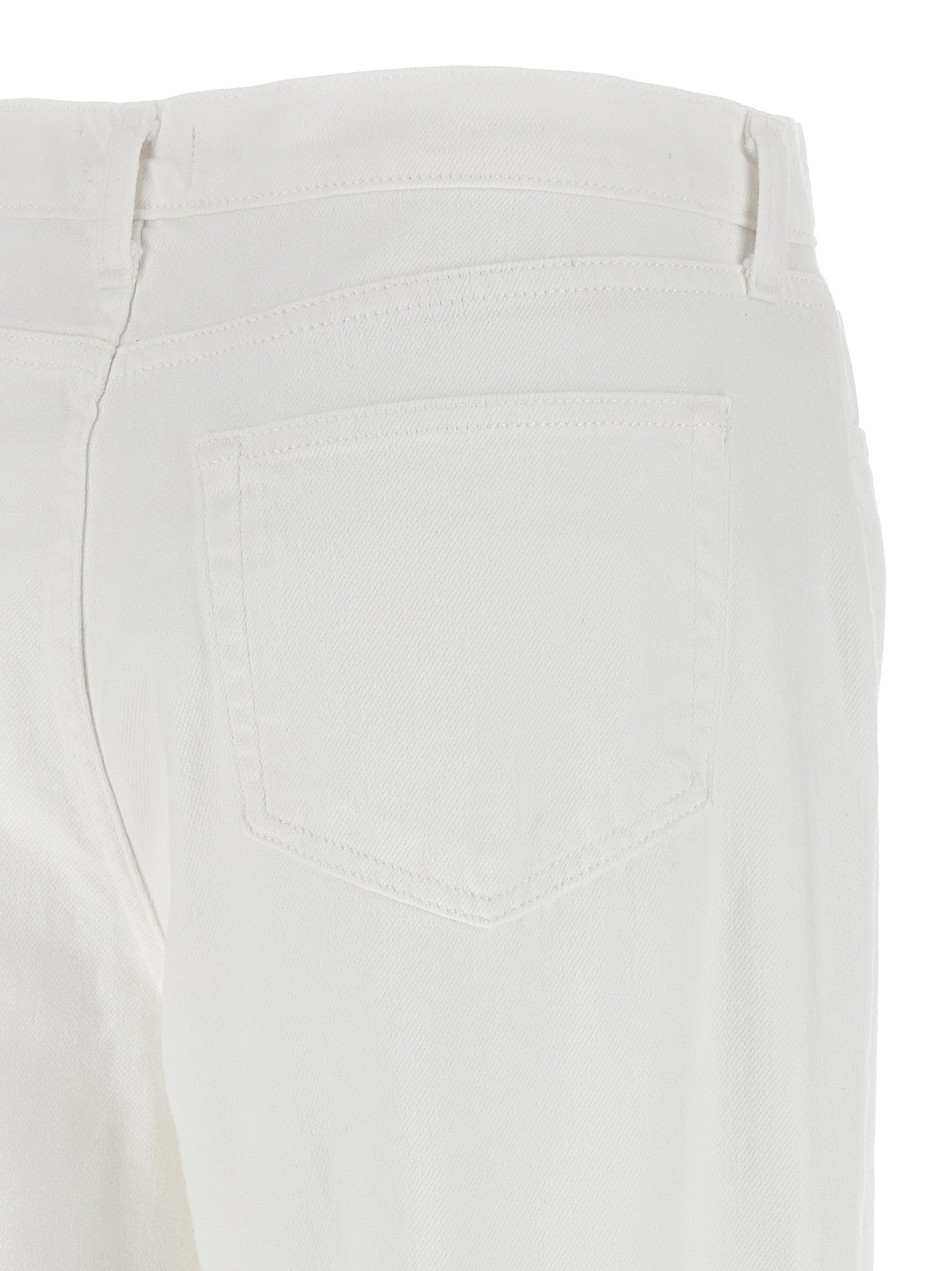 L'Agence Weiße High-Waist-Jeans aus Baumwolle